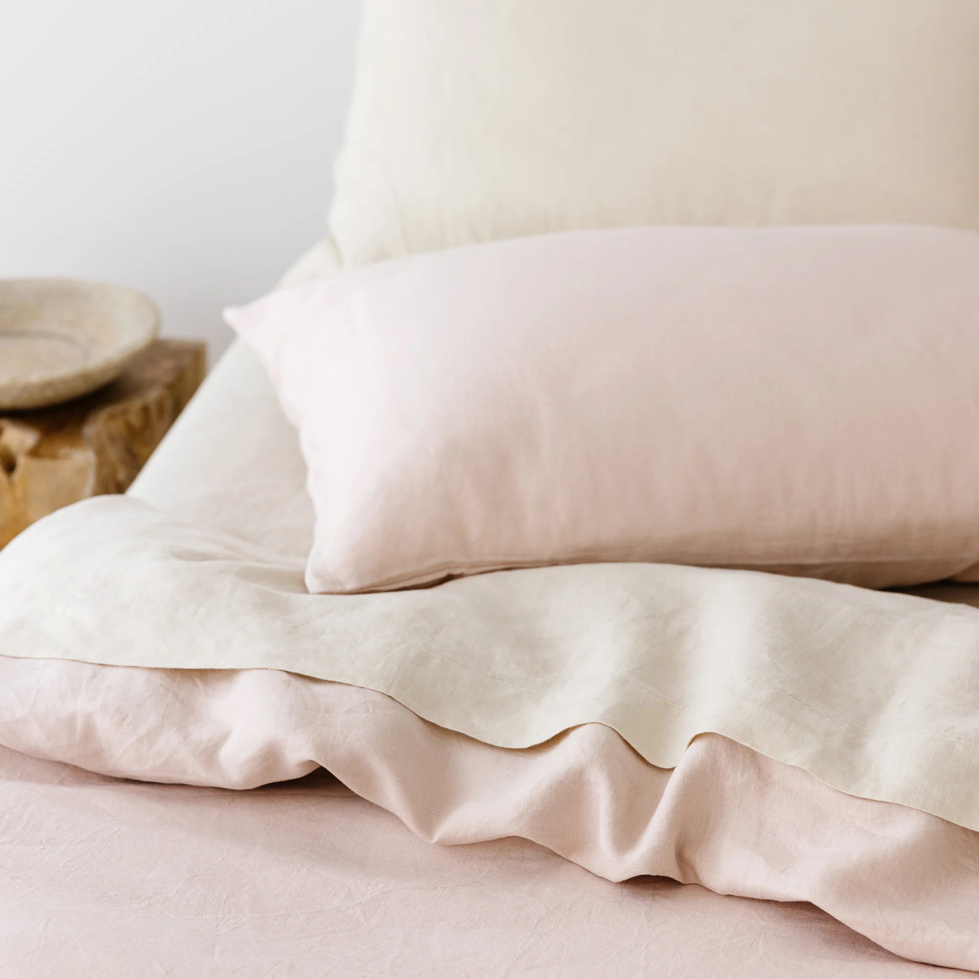 Blush Pink Linen Duvet - Image 4