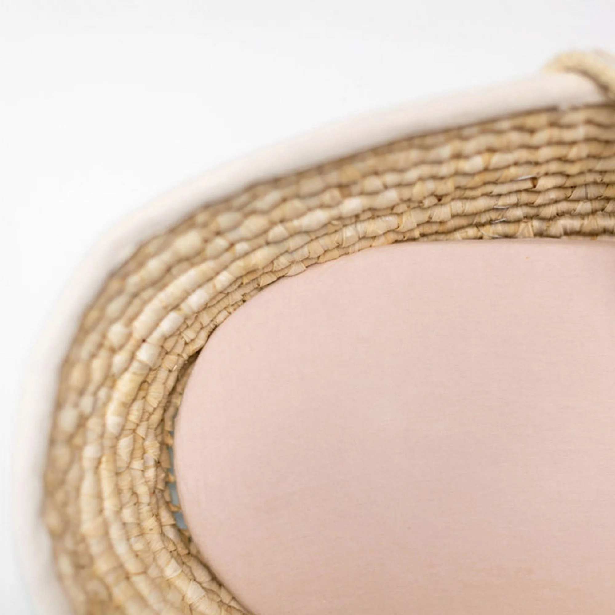 Blush Pink Linen Cot/Bassinet Sheet - Image 2