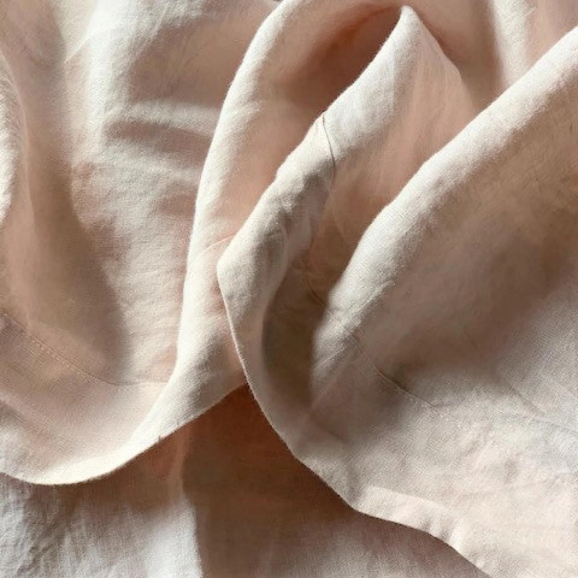 Blush Pink Linen Cot/Bassinet Sheet - Image 6