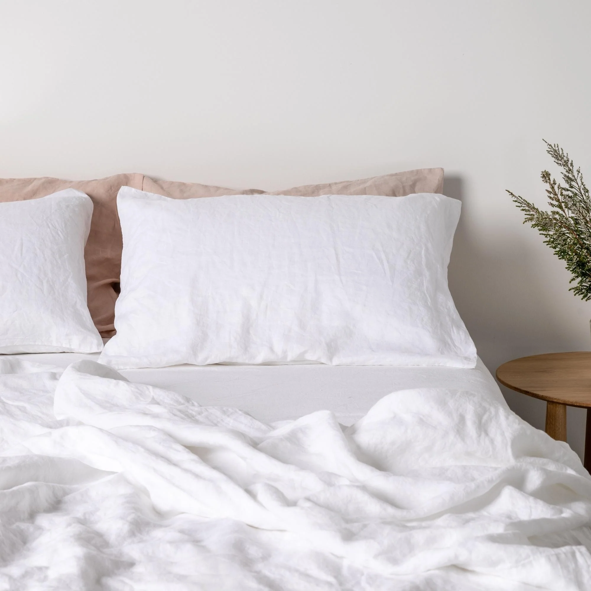 Brilliant White Linen Fitted Sheet - Extra Deep Drop - Image 6