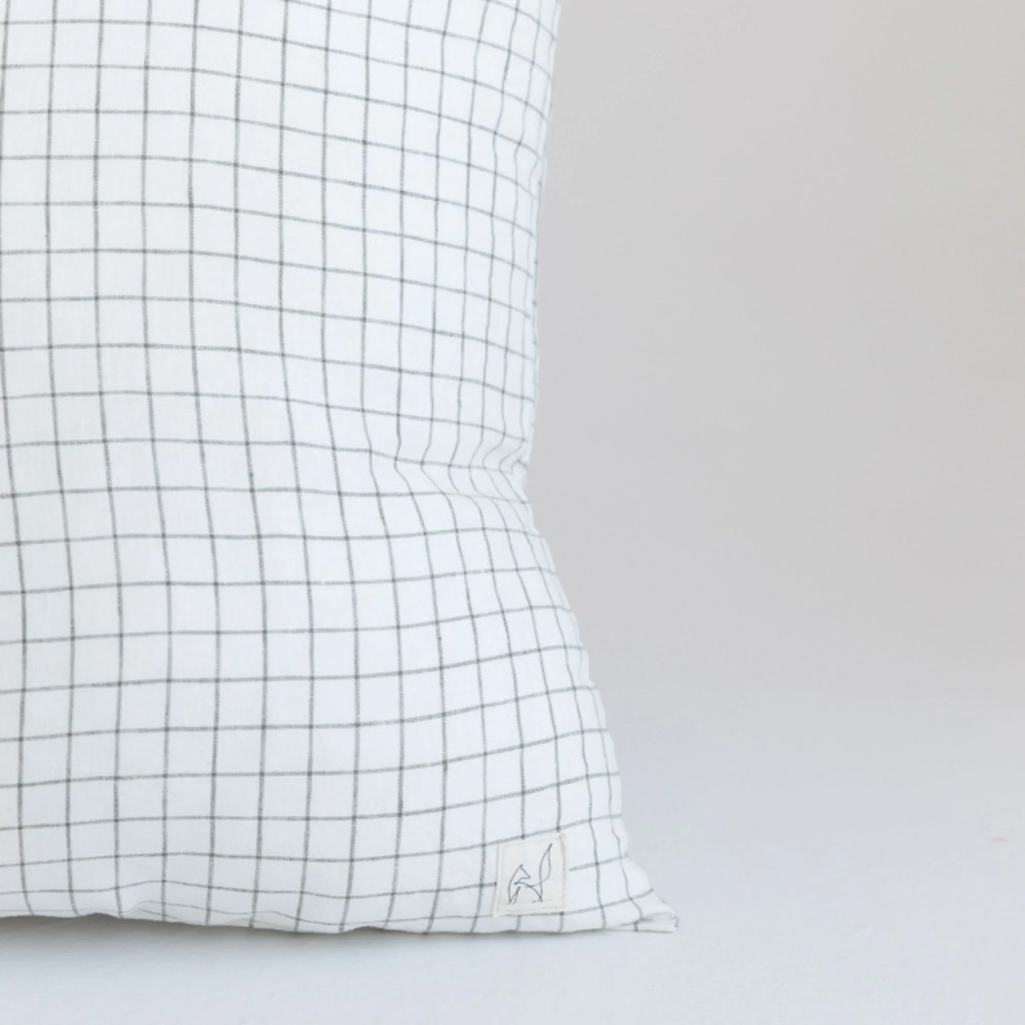 Cactus Grid Linen Cushion Cover - Image 2