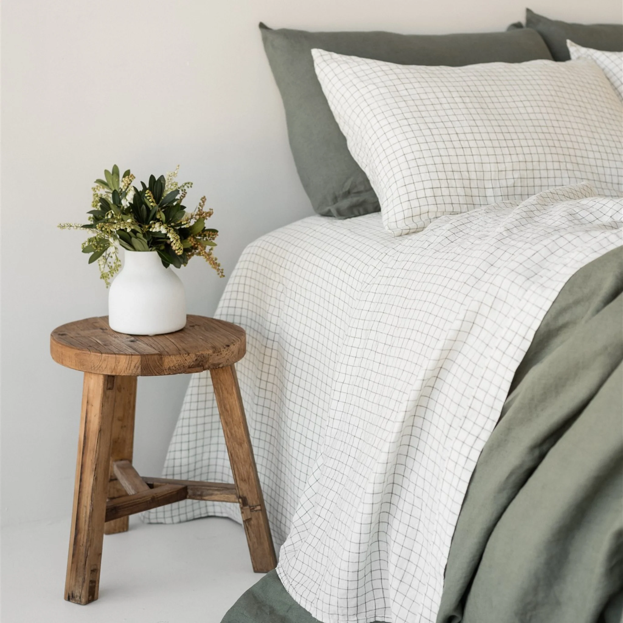 Cactus Grid Linen Pillowcases - Image 5