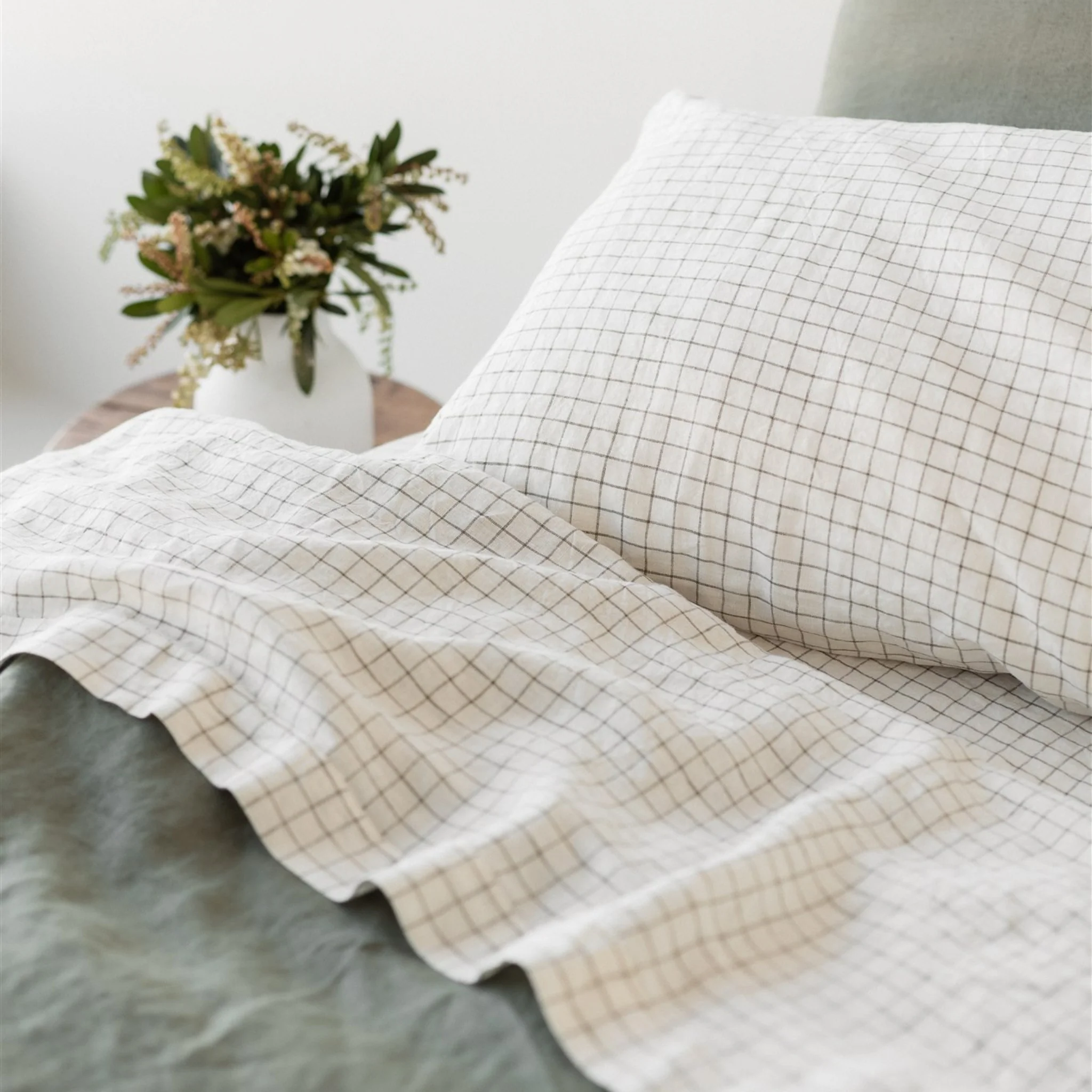 Cactus Grid Linen Pillowcases - Image 6