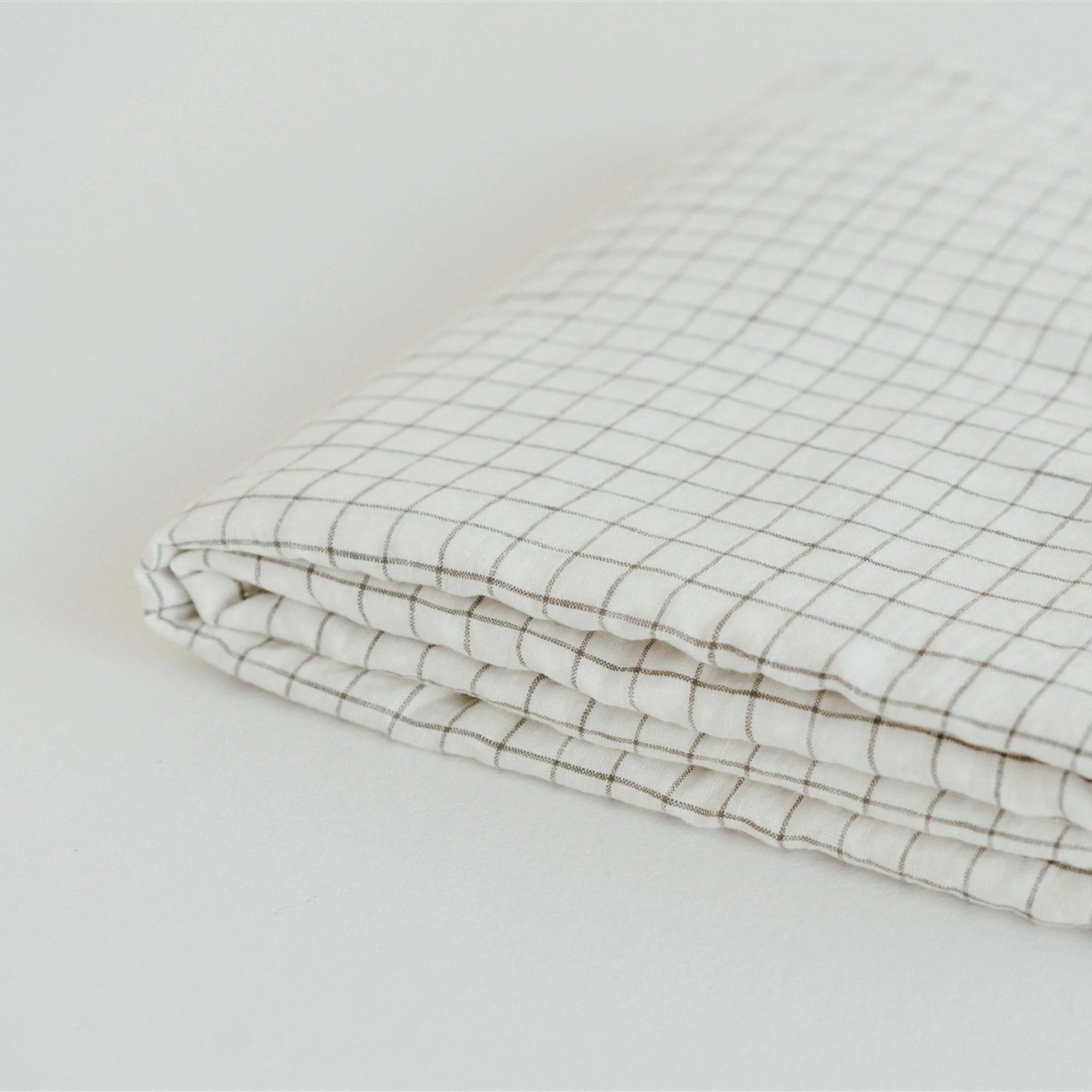 Cactus Grid Linen Sheets Set