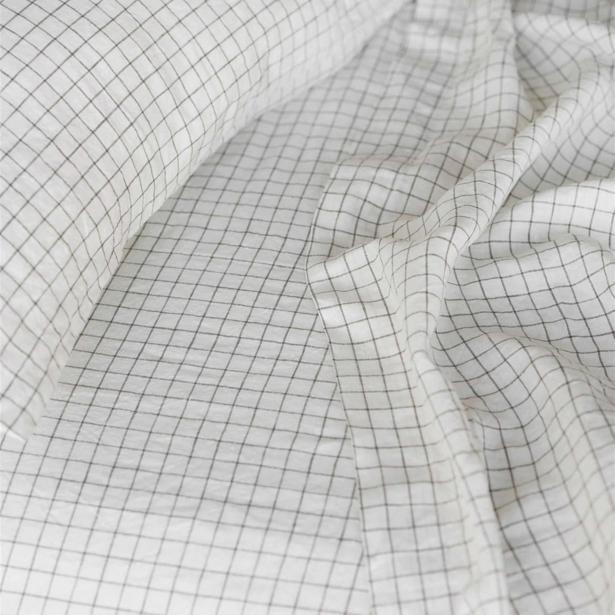 Cactus Grid Linen Sheets Set - Image 7