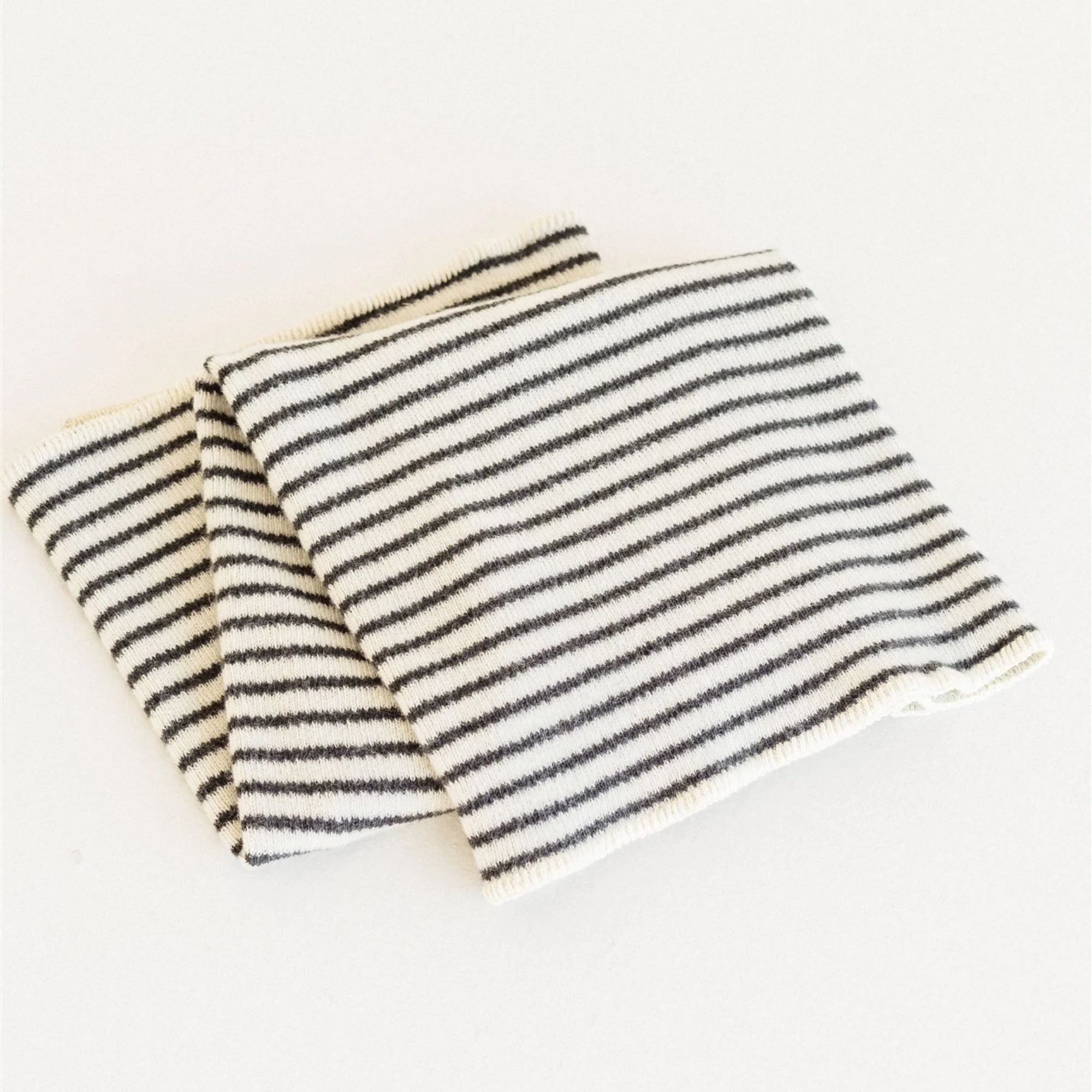 Charcoal Stripes Wool Baby Blanket - Image 3