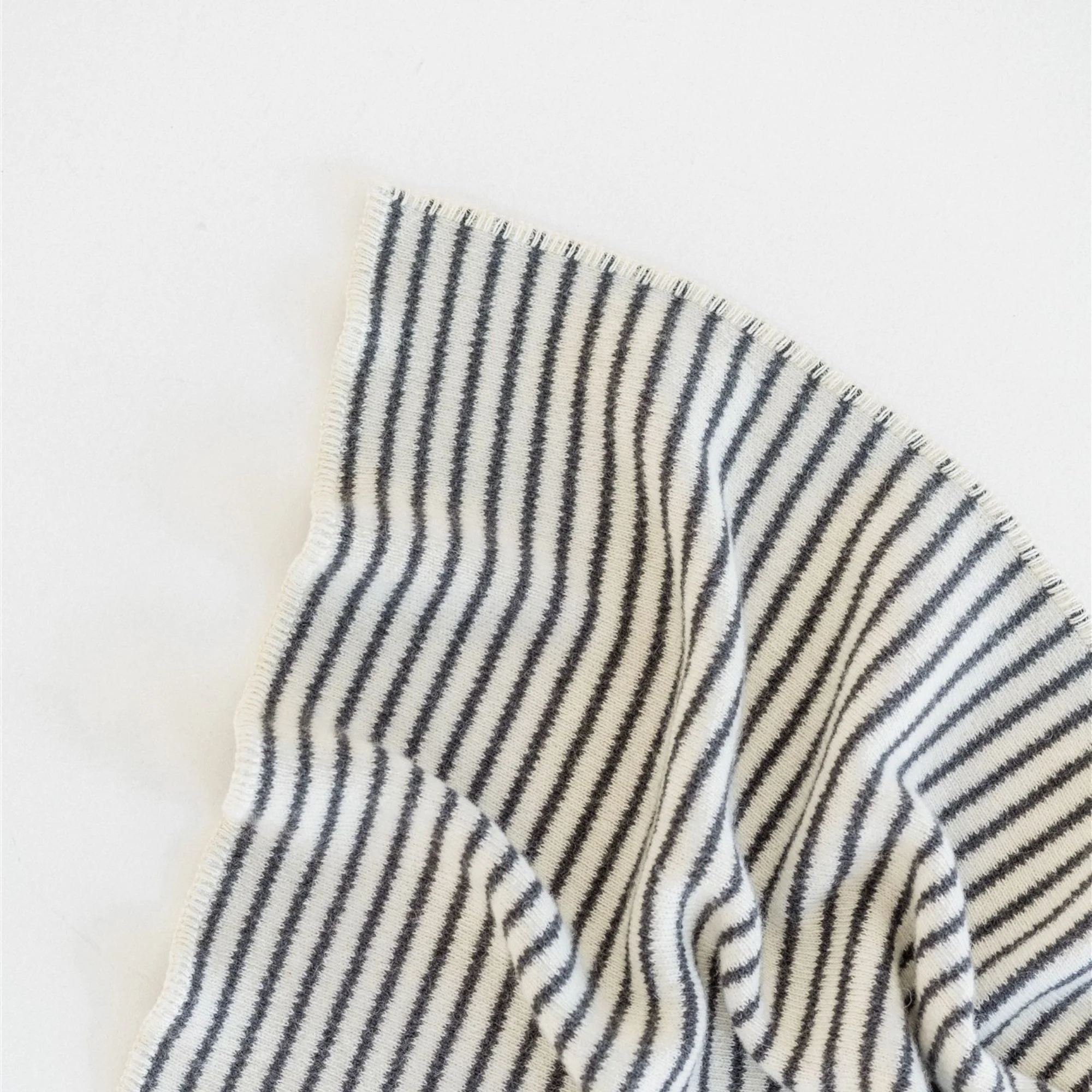 Charcoal Stripes Wool Baby Blanket - Image 4