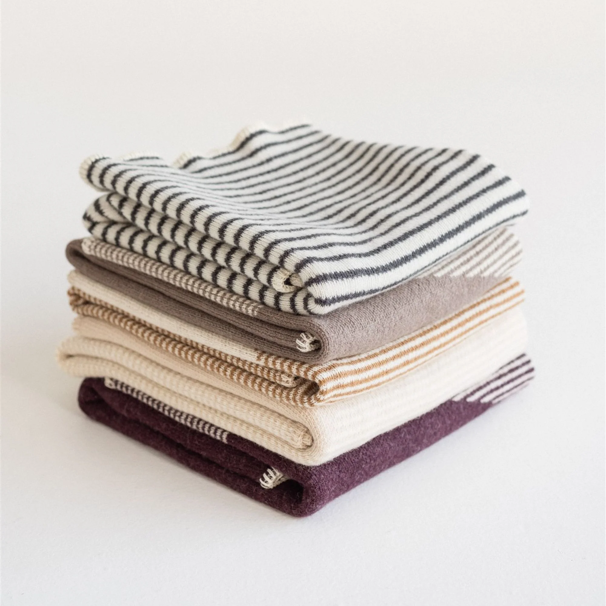Charcoal Stripes Wool Baby Blanket - Image 7