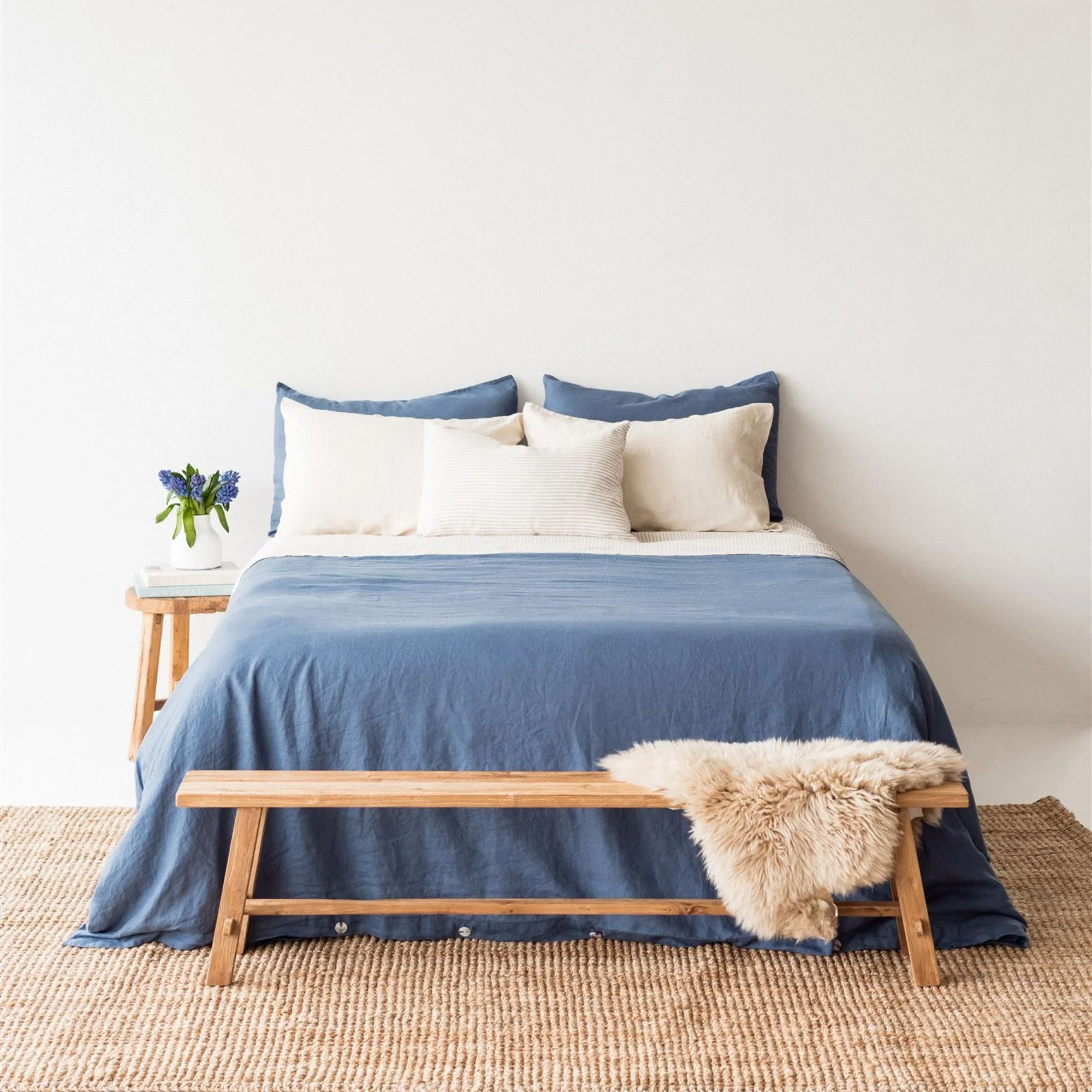 Coastal Blue Linen Duvet - Image 15