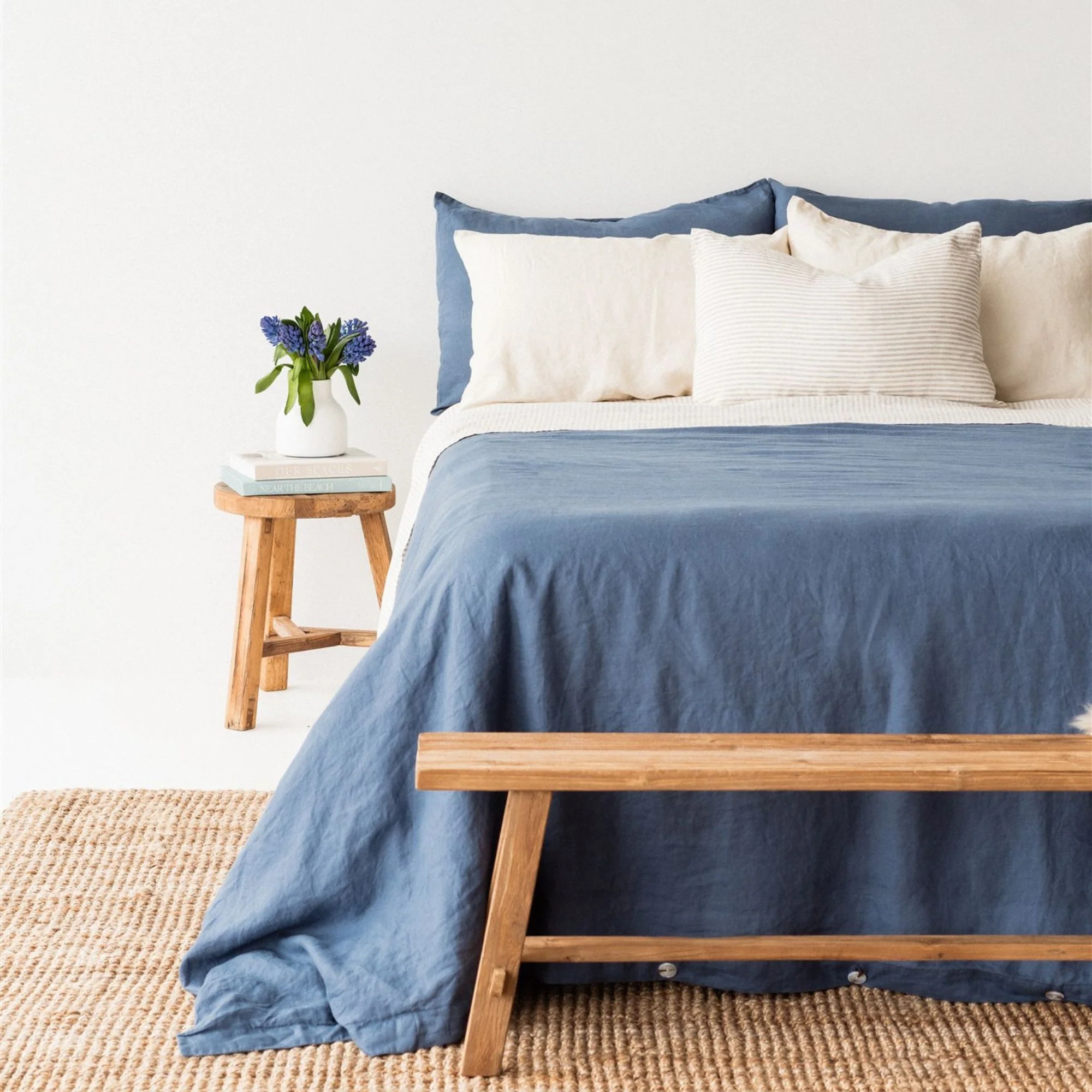 Coastal Blue Linen Duvet - Image 16