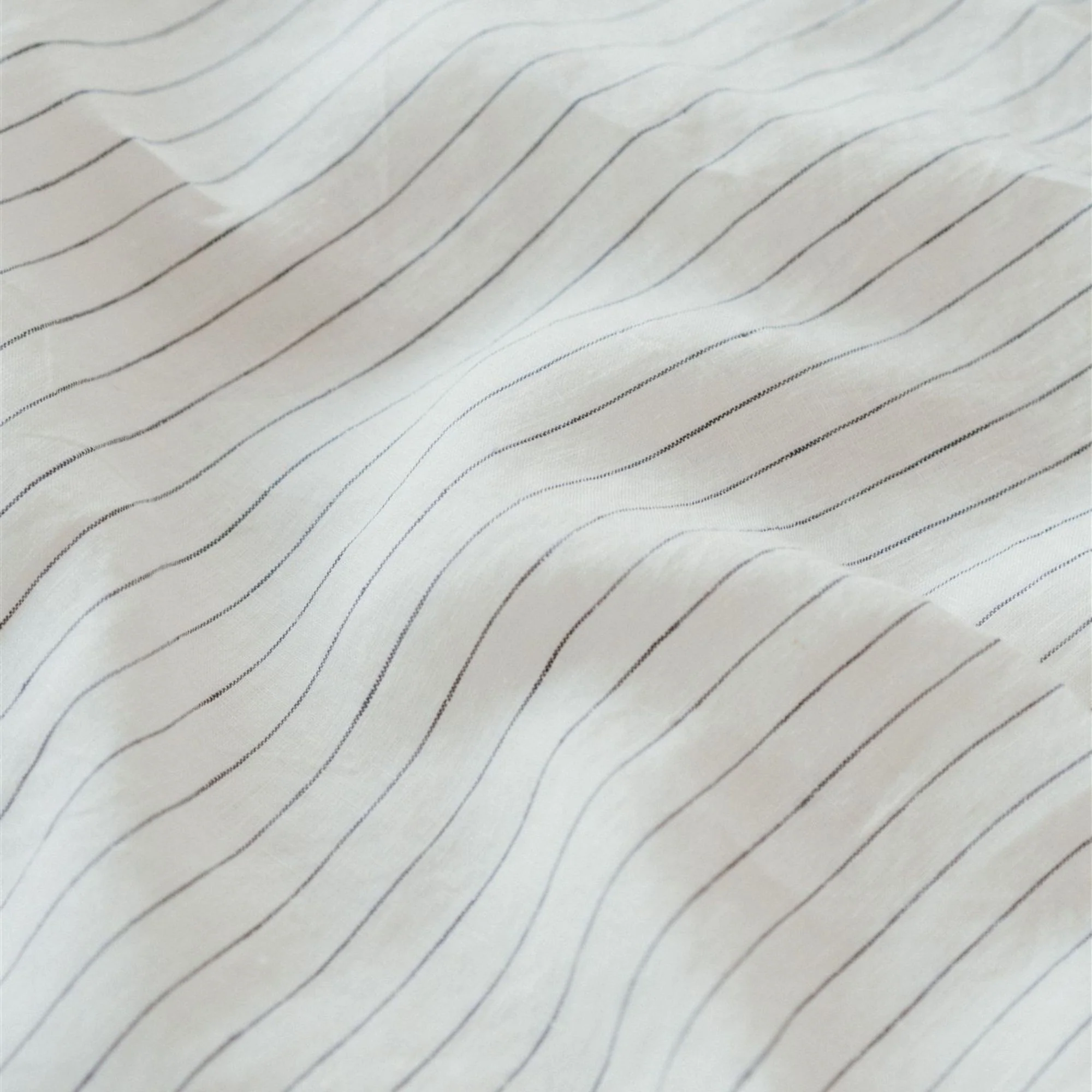 Coastal Blue Stripes Linen Duvet - Image 5