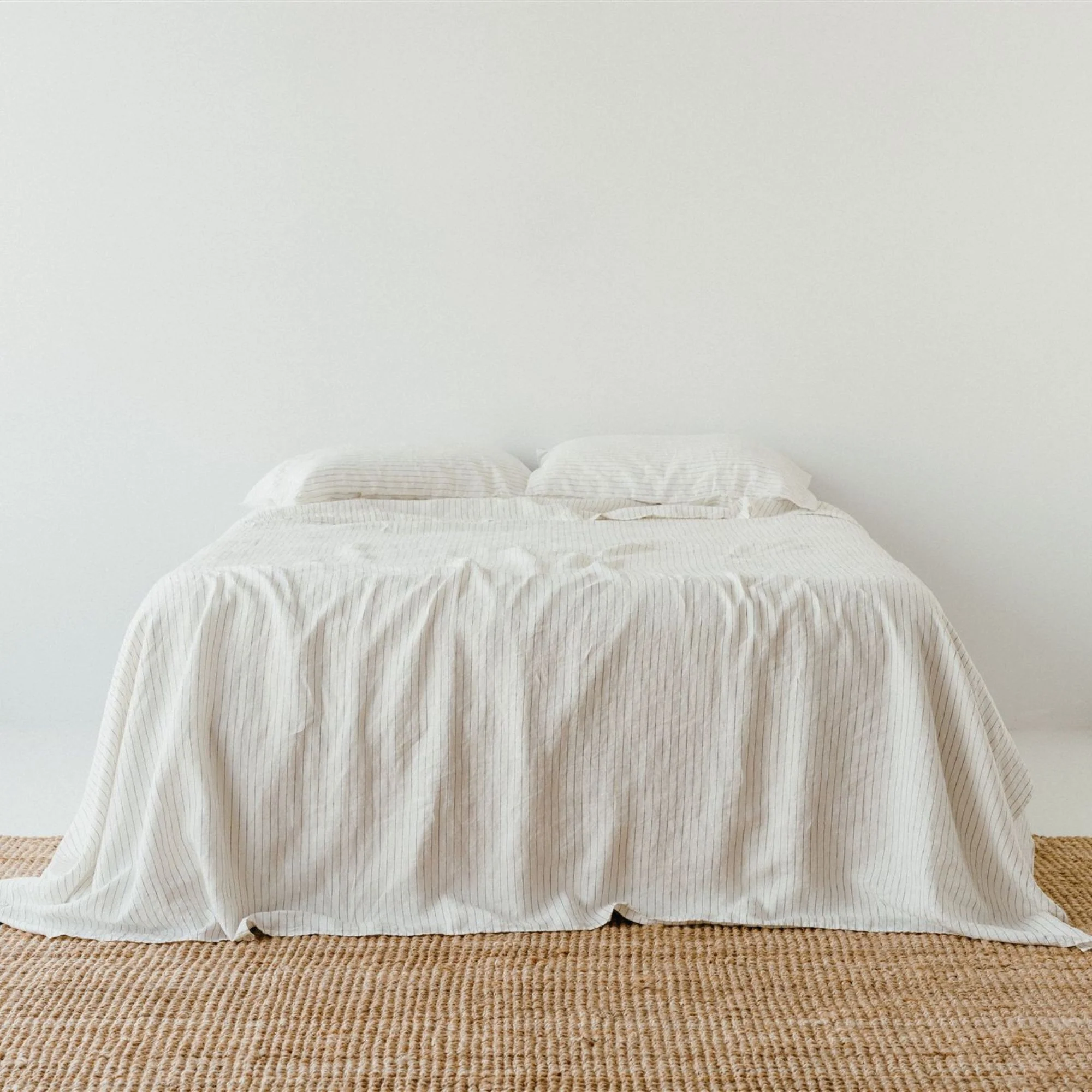 Coastal Blue Stripes Linen Pillowcases - Image 3