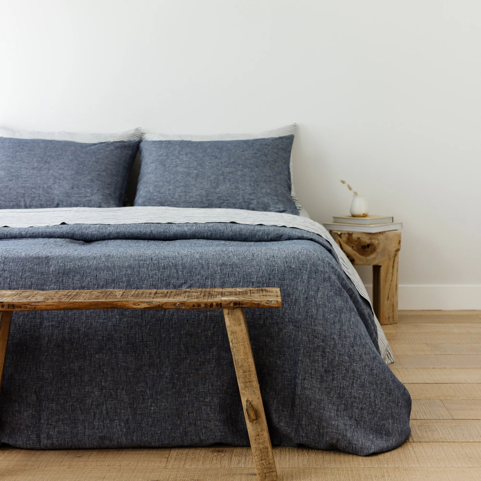 Denim Blue Linen Duvet - Image 5