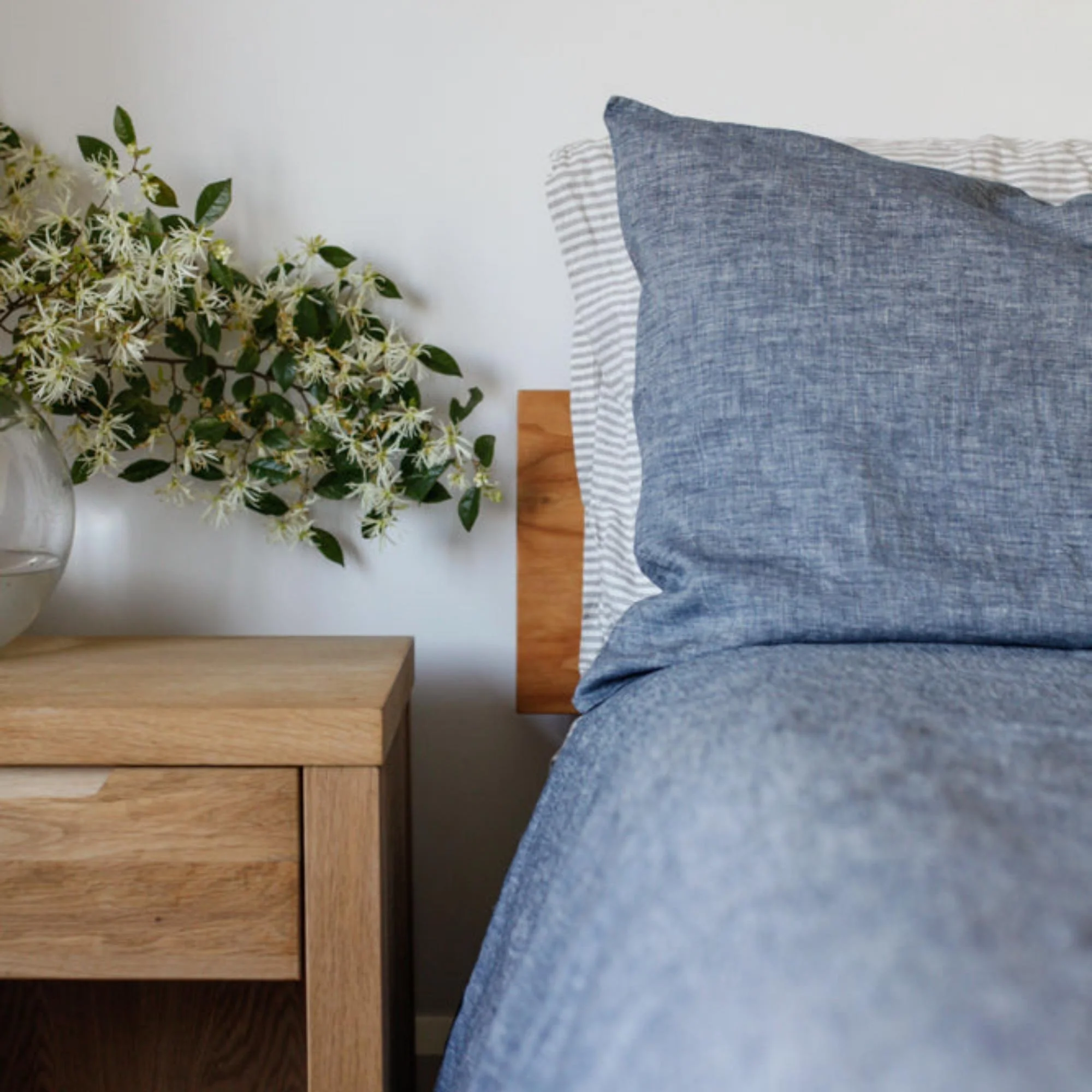 Denim Blue Linen Duvet - Image 9