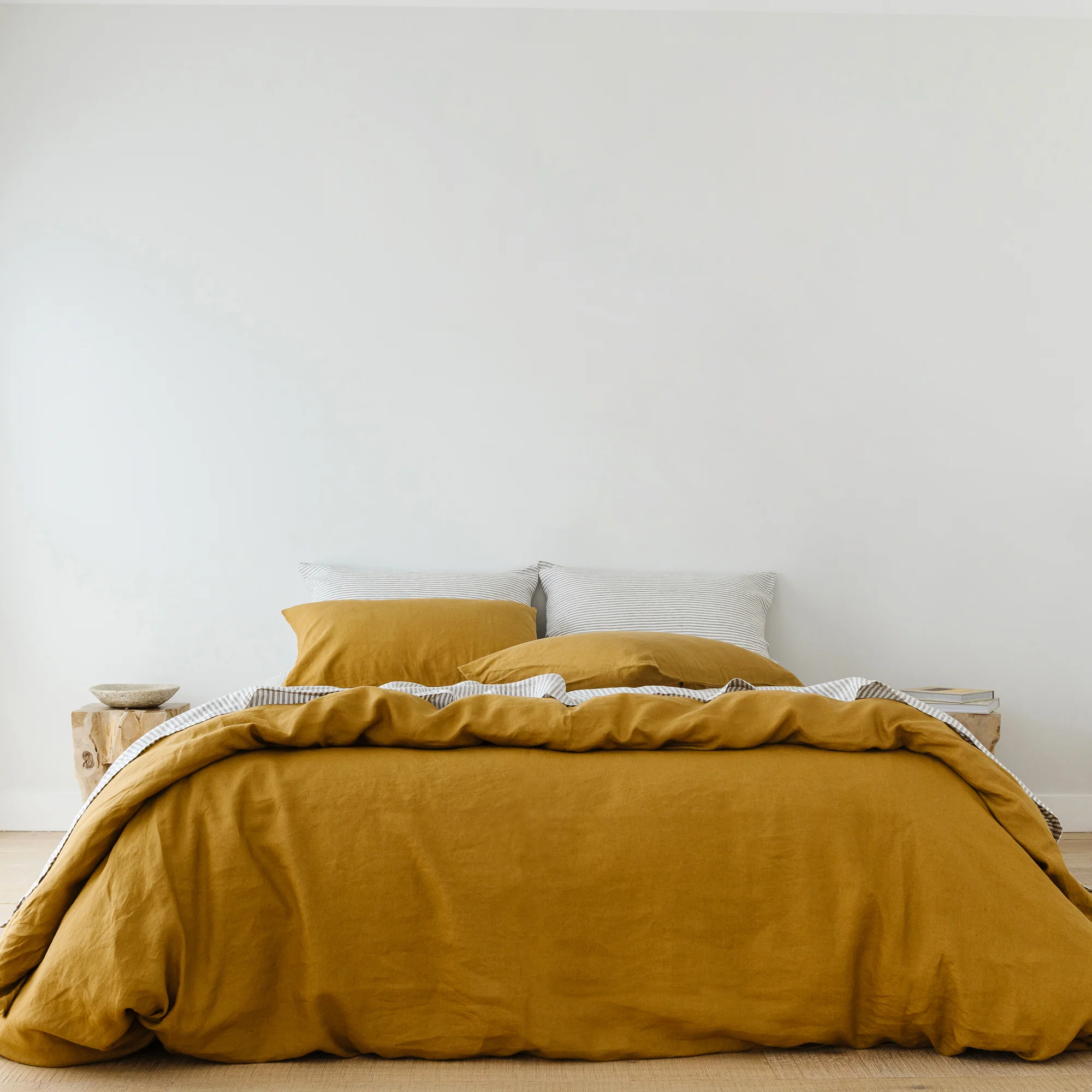 Ginger Honey Linen Duvet - Image 10