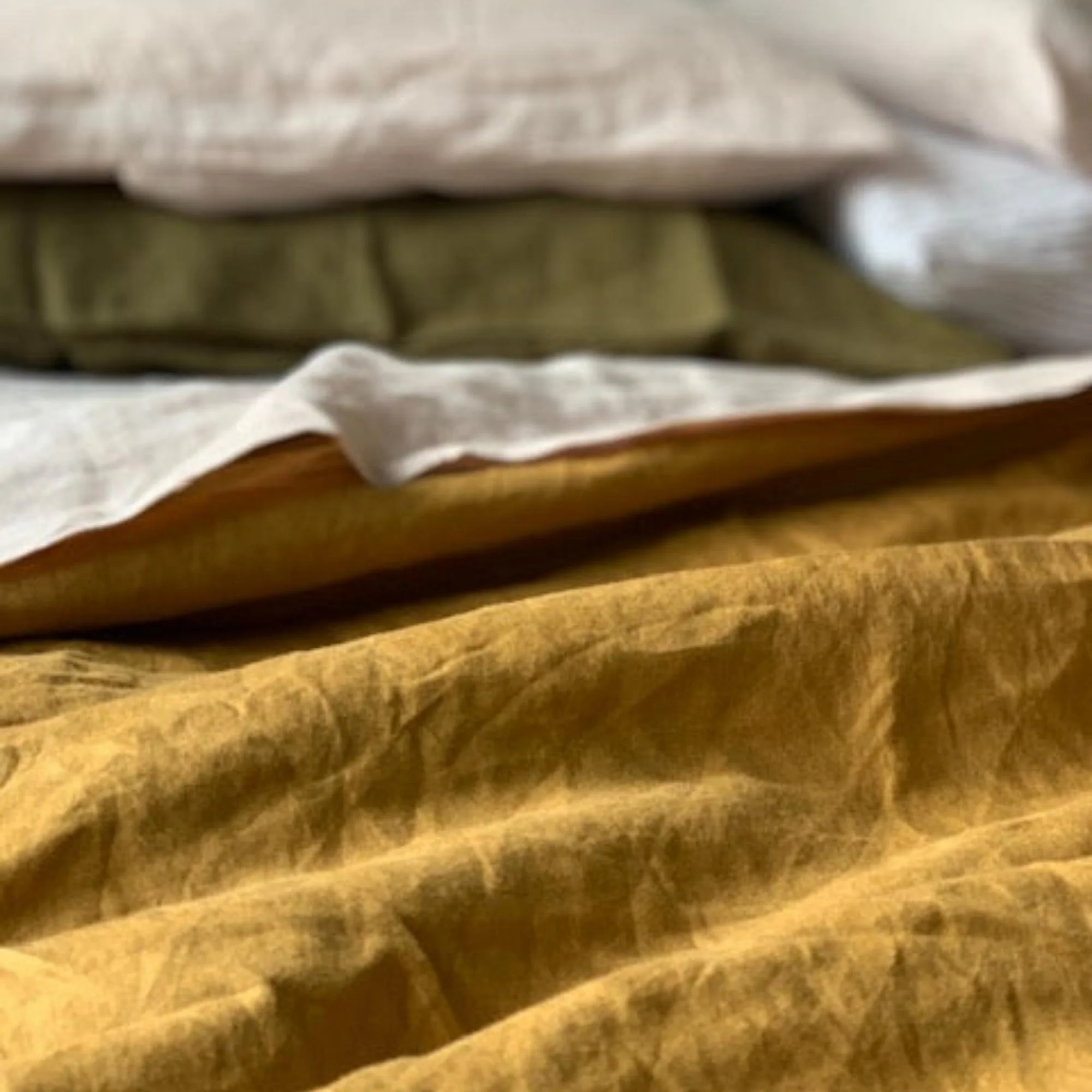 Ginger Honey Linen Duvet - Image 12