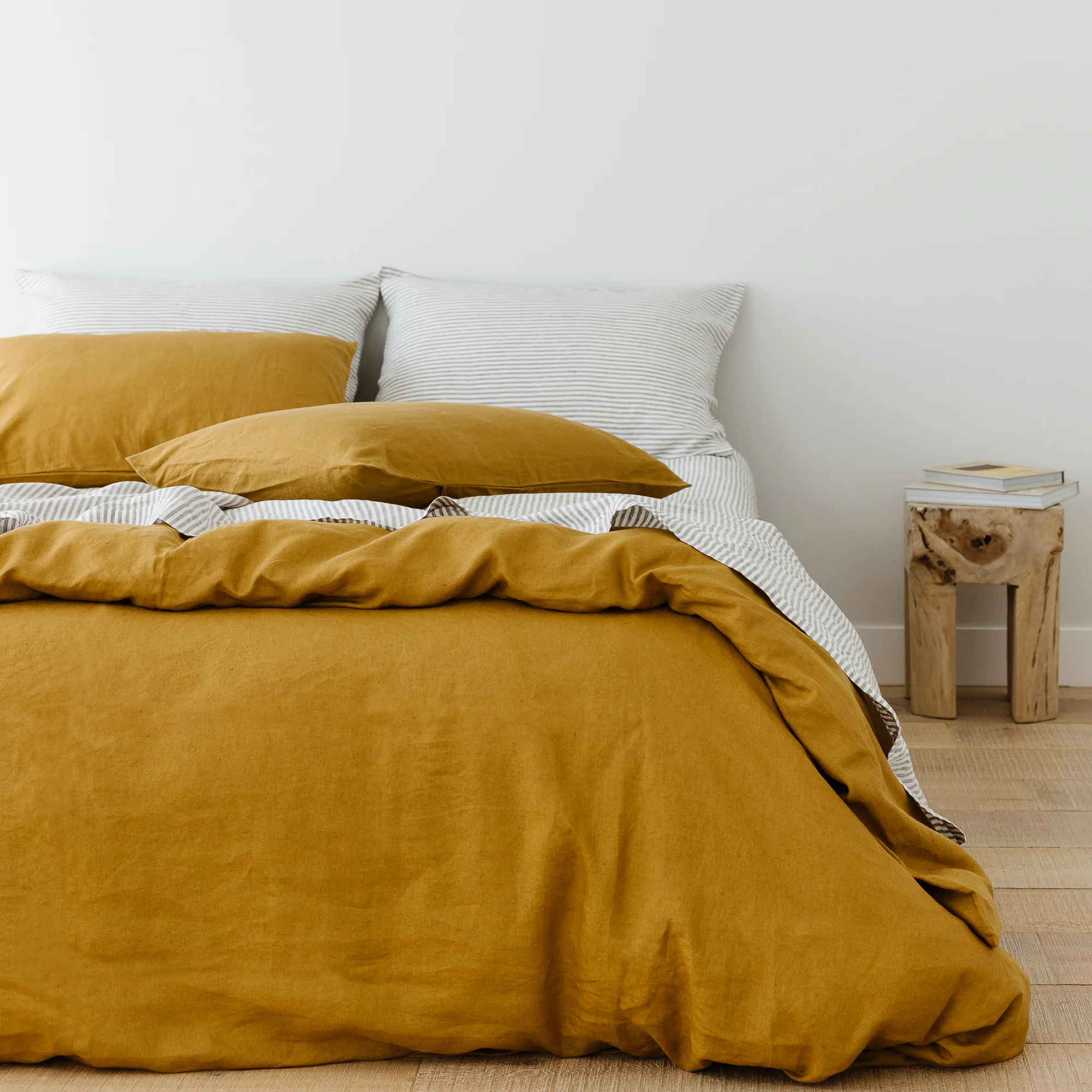 Ginger Honey Linen Duvet - Image 7