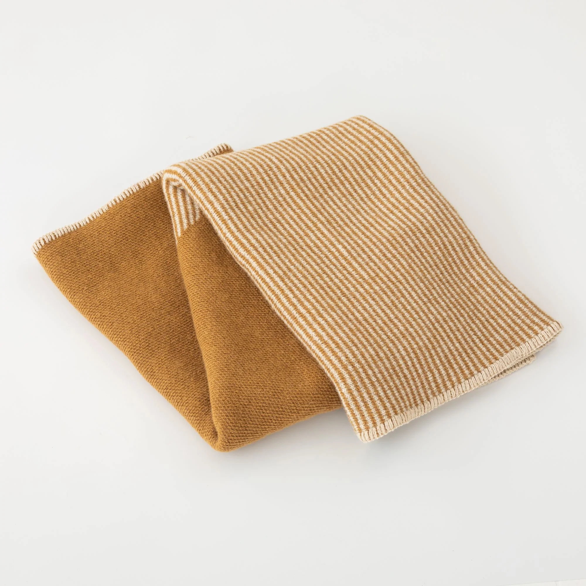 Ginger Honey Geometric Wool Baby Blanket - Image 4