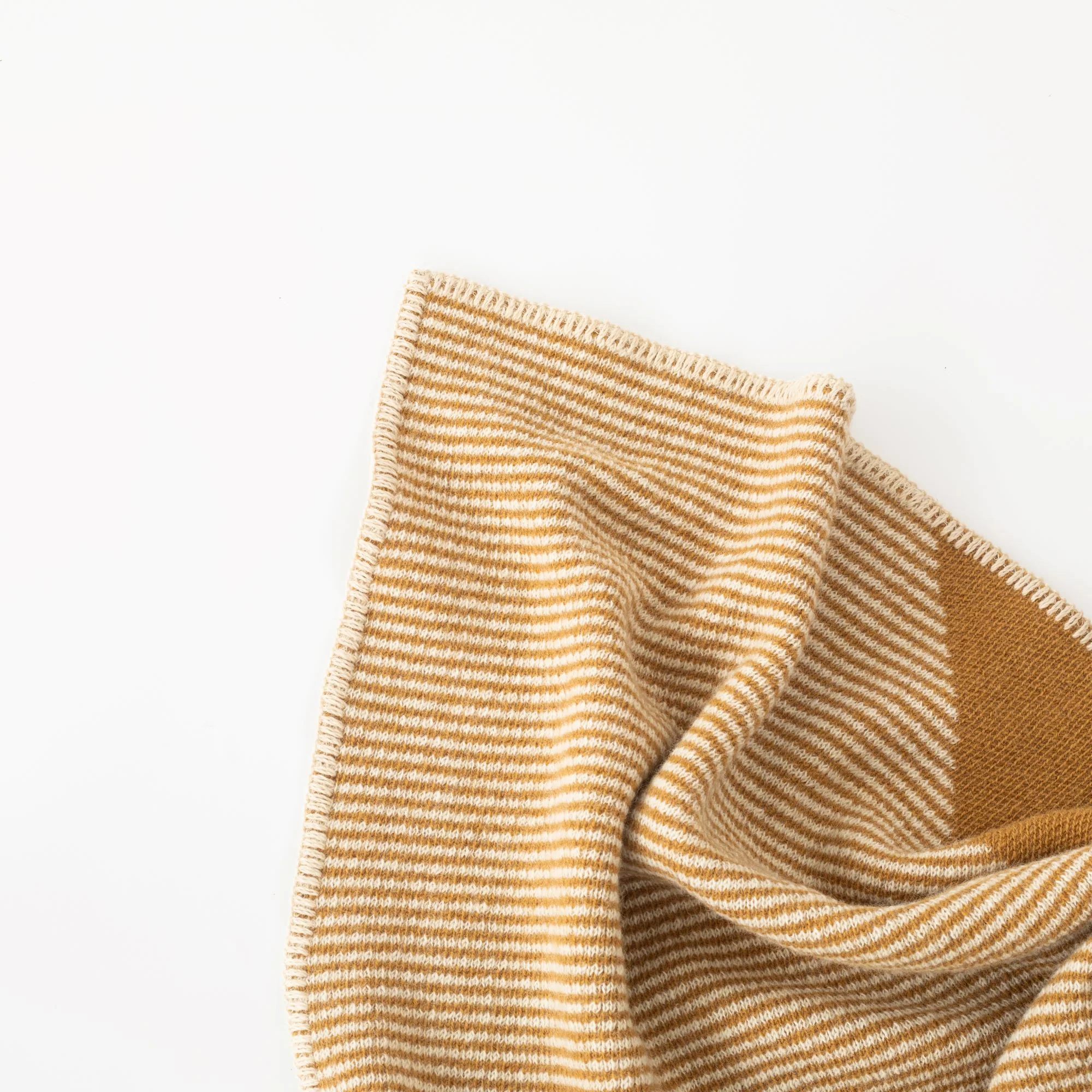 Ginger Honey Geometric Wool Baby Blanket - Image 5