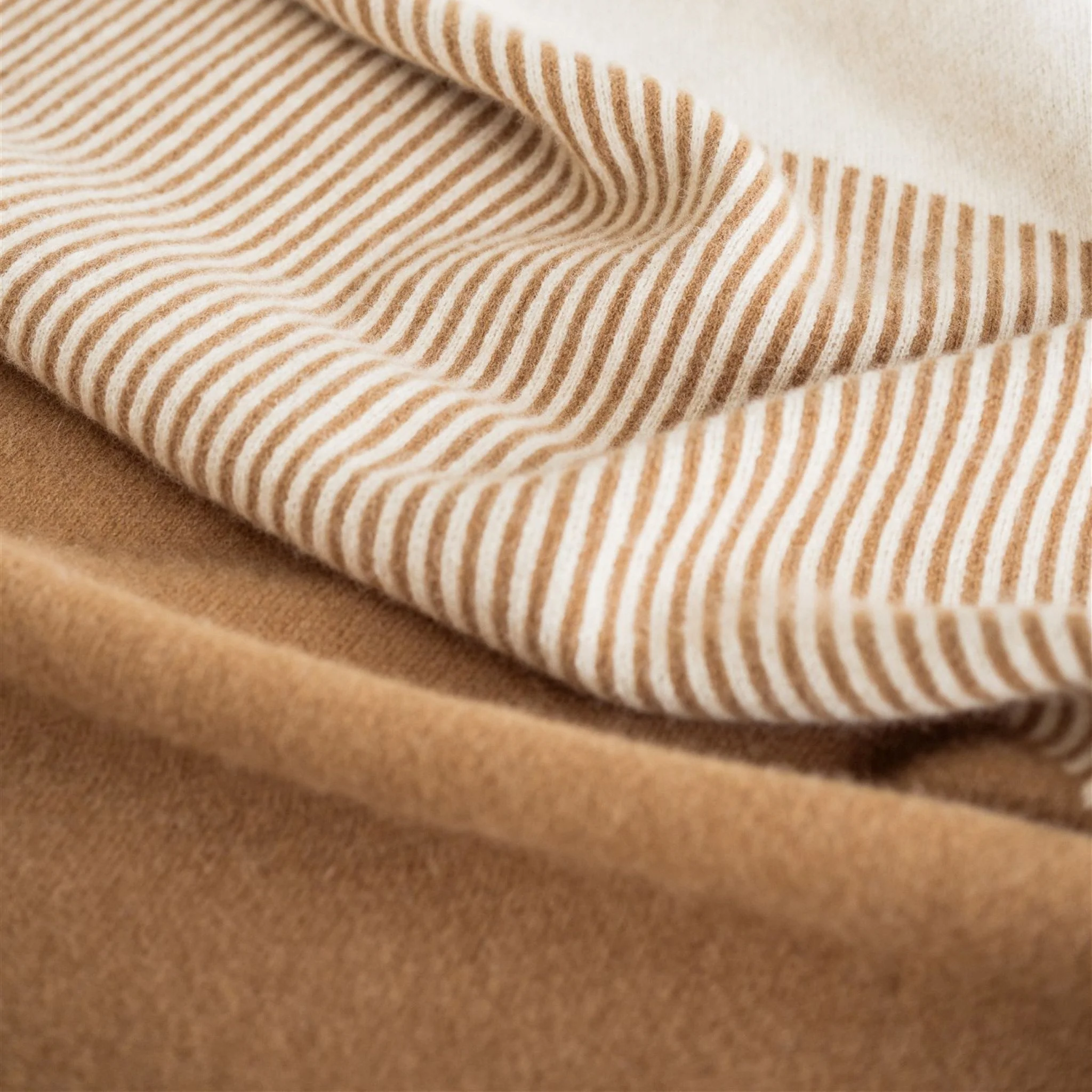 Ginger Honey Geometric Wool Throw Blanket - Image 10