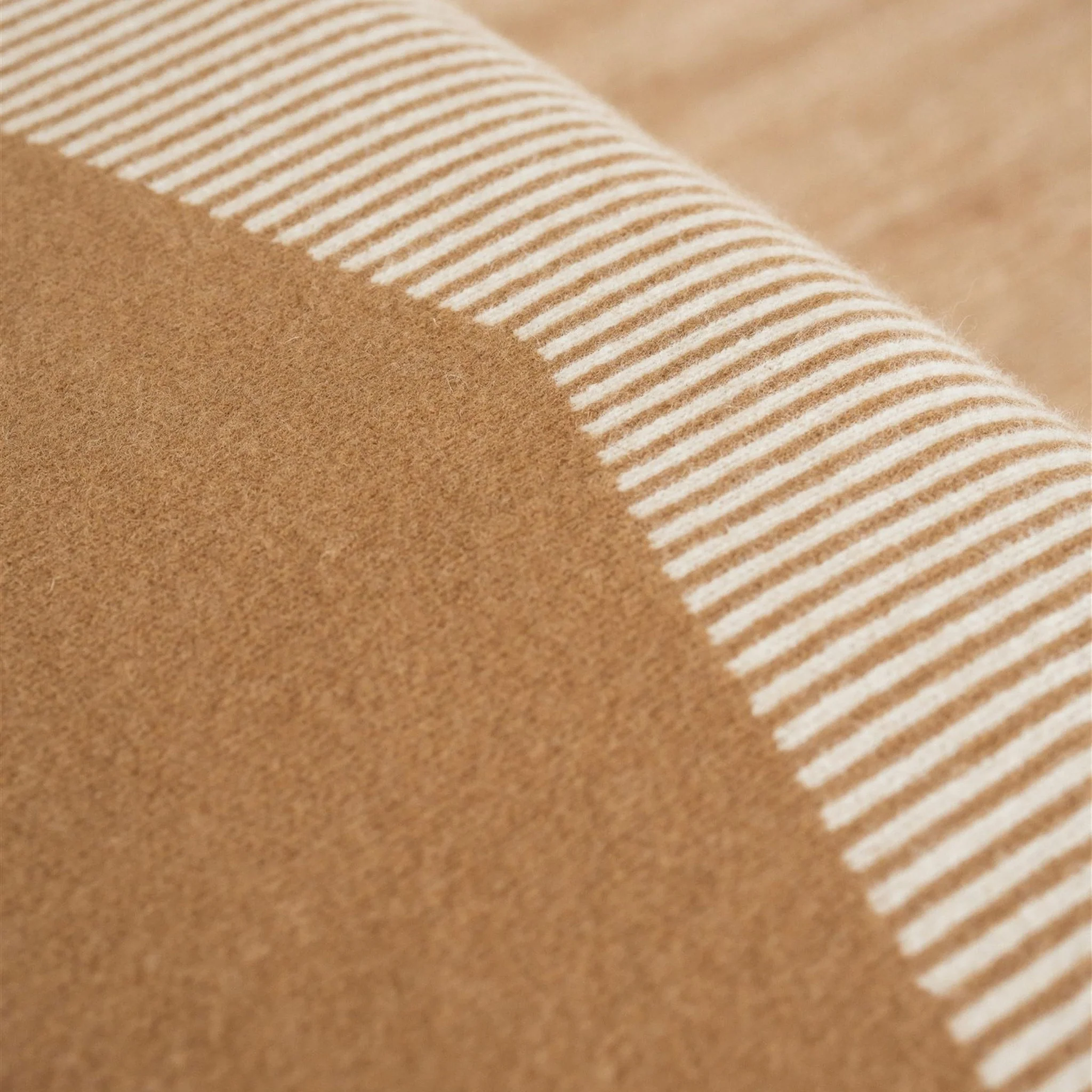 Ginger Honey Geometric Wool Throw Blanket - Image 4