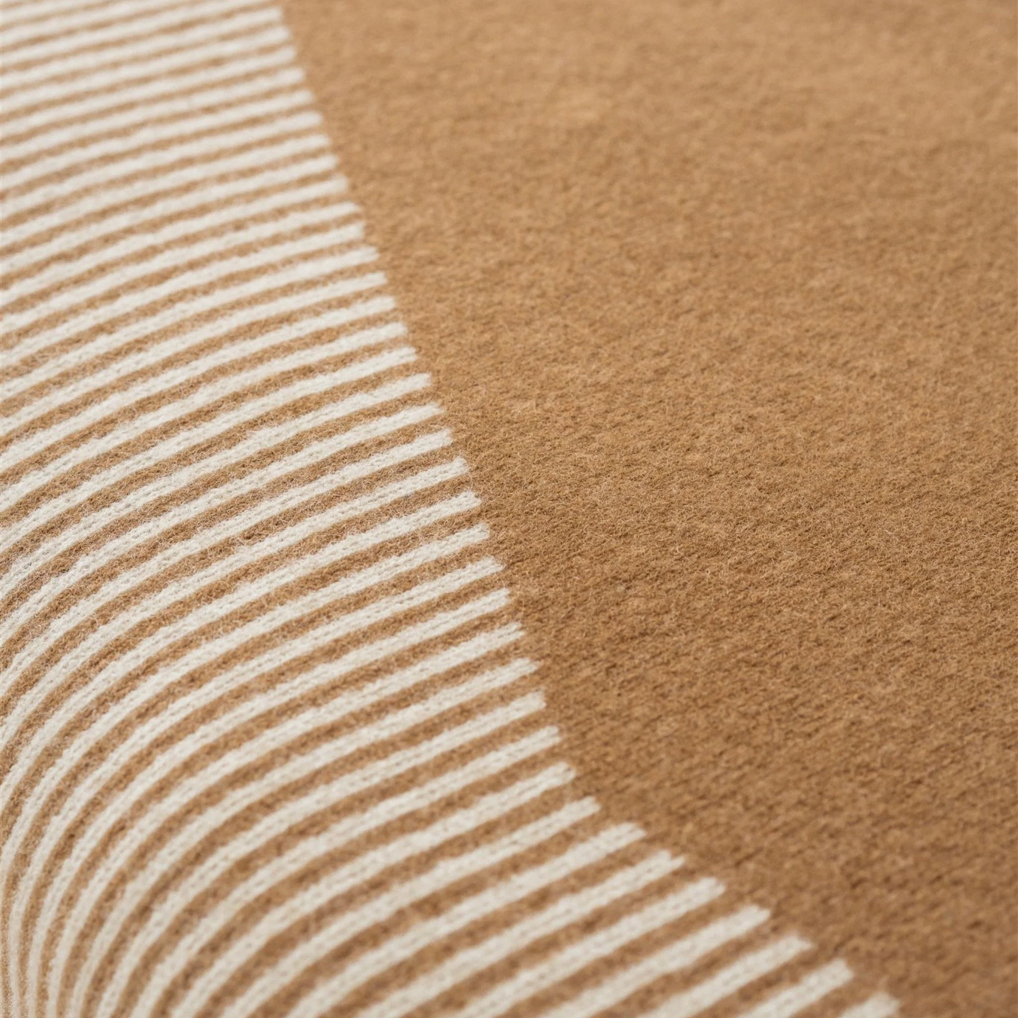 Ginger Honey Geometric Wool Throw Blanket - Image 8