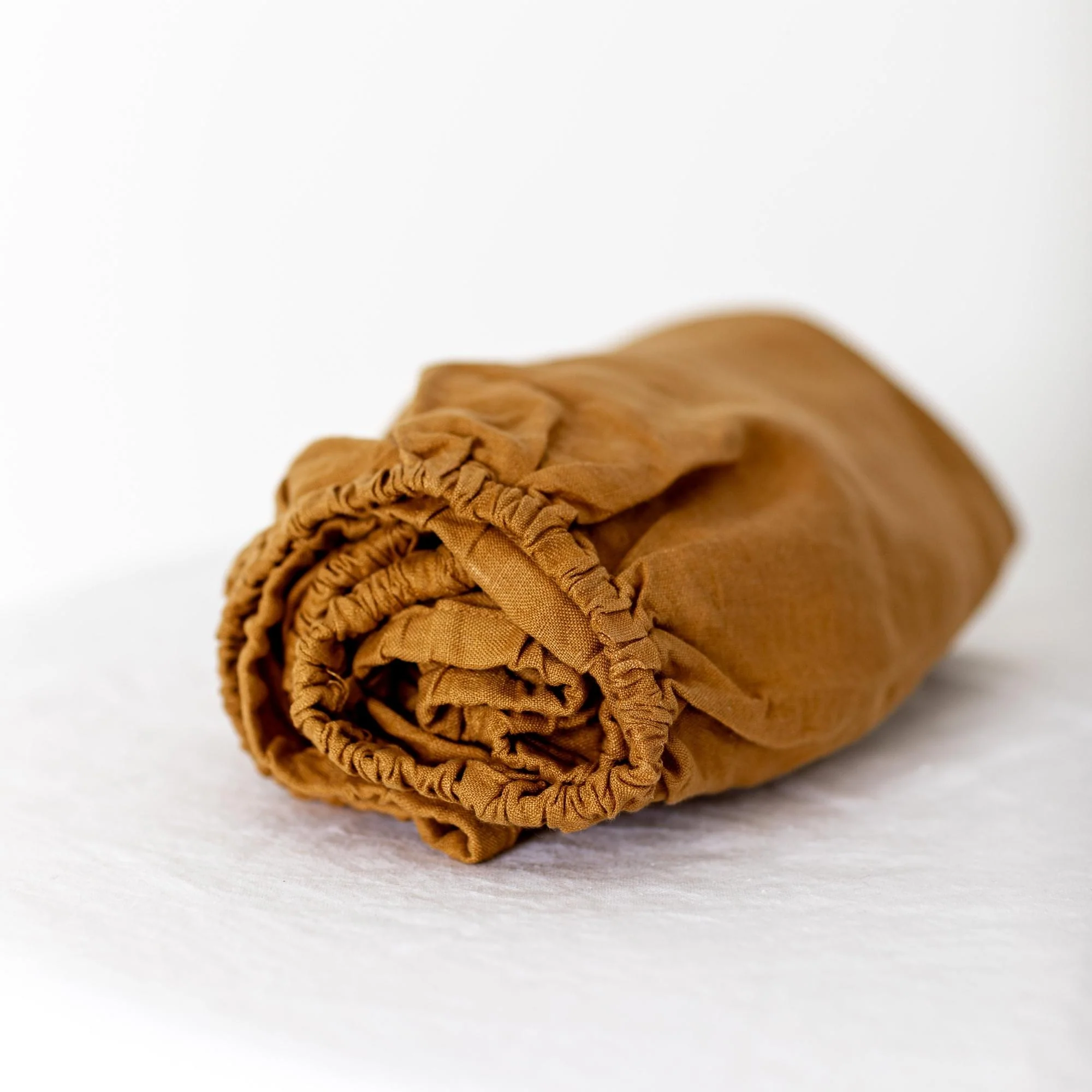 Ginger Honey Linen Cot/Bassinet Sheet - Image 5