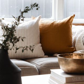 Ginger Honey Linen Cushion Cover - Image 3