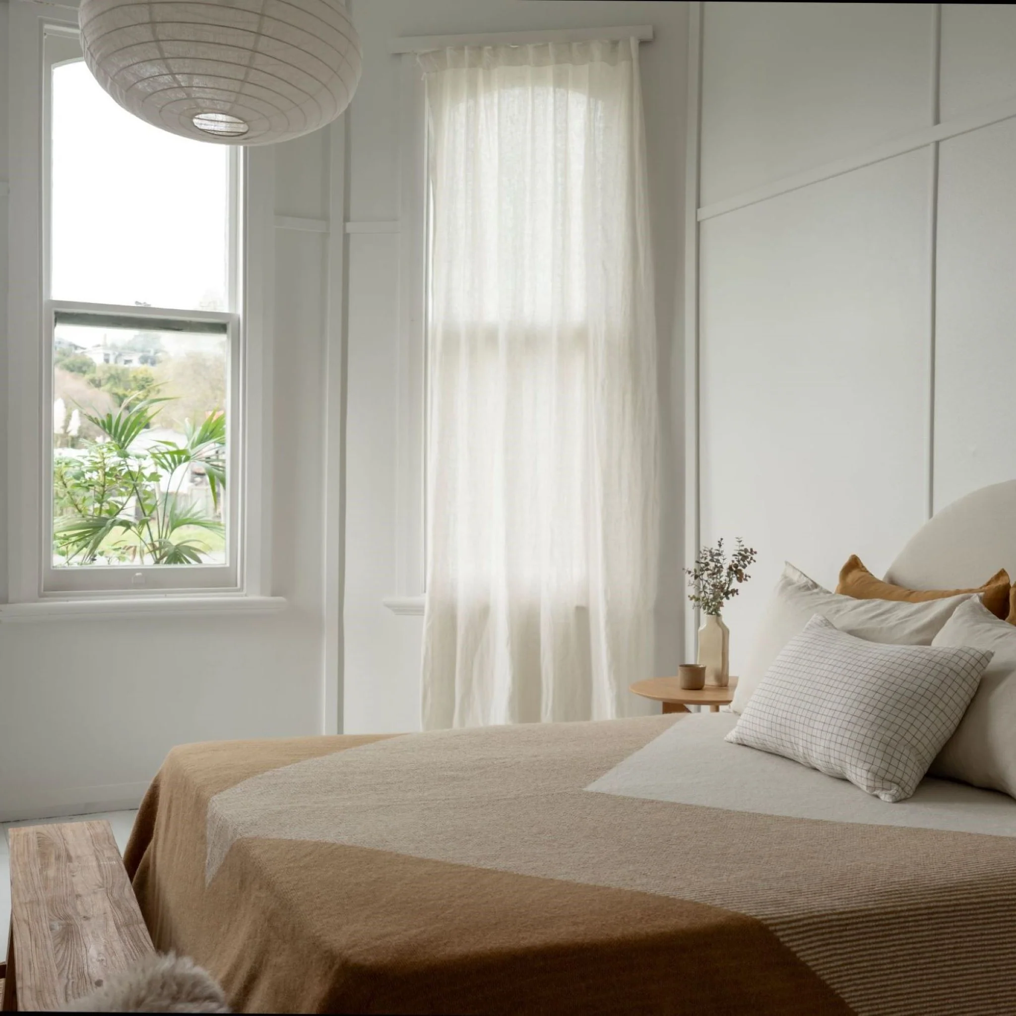 Ginger Honey Wool Bedspread - Image 5
