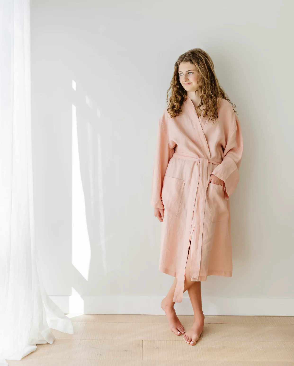 Ivory Linen Robe - Image 4