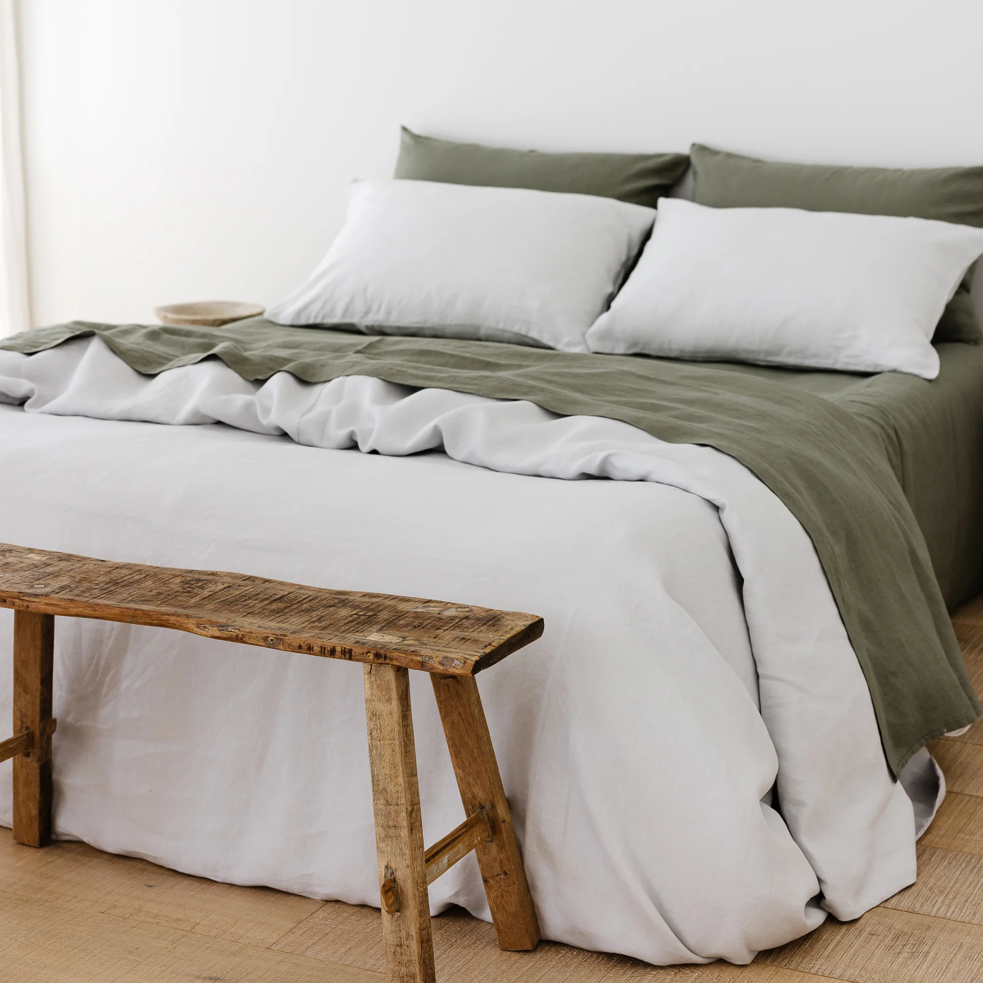 Light Grey Linen Duvet - Image 6
