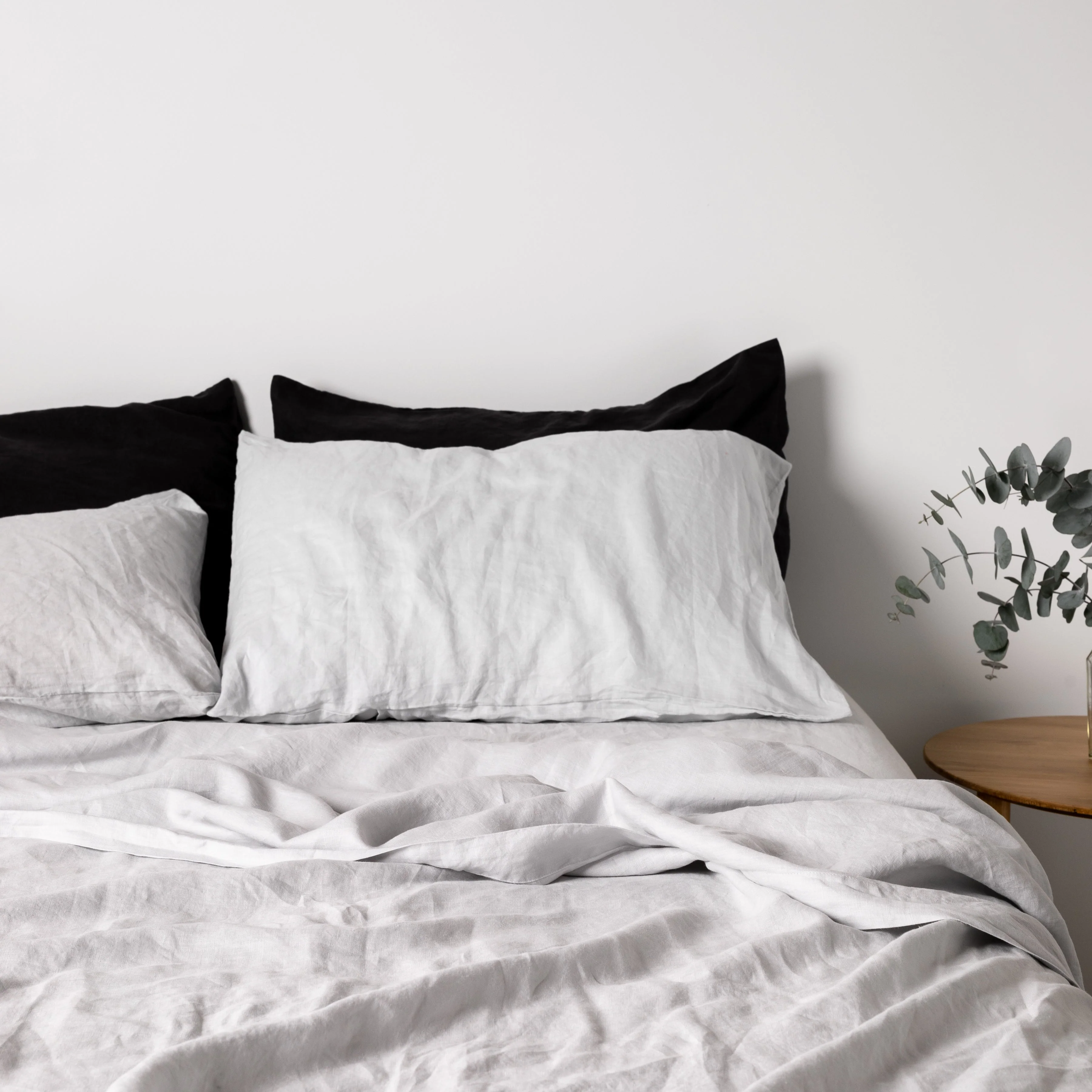 Light Grey Linen Pillowcases - Image 3