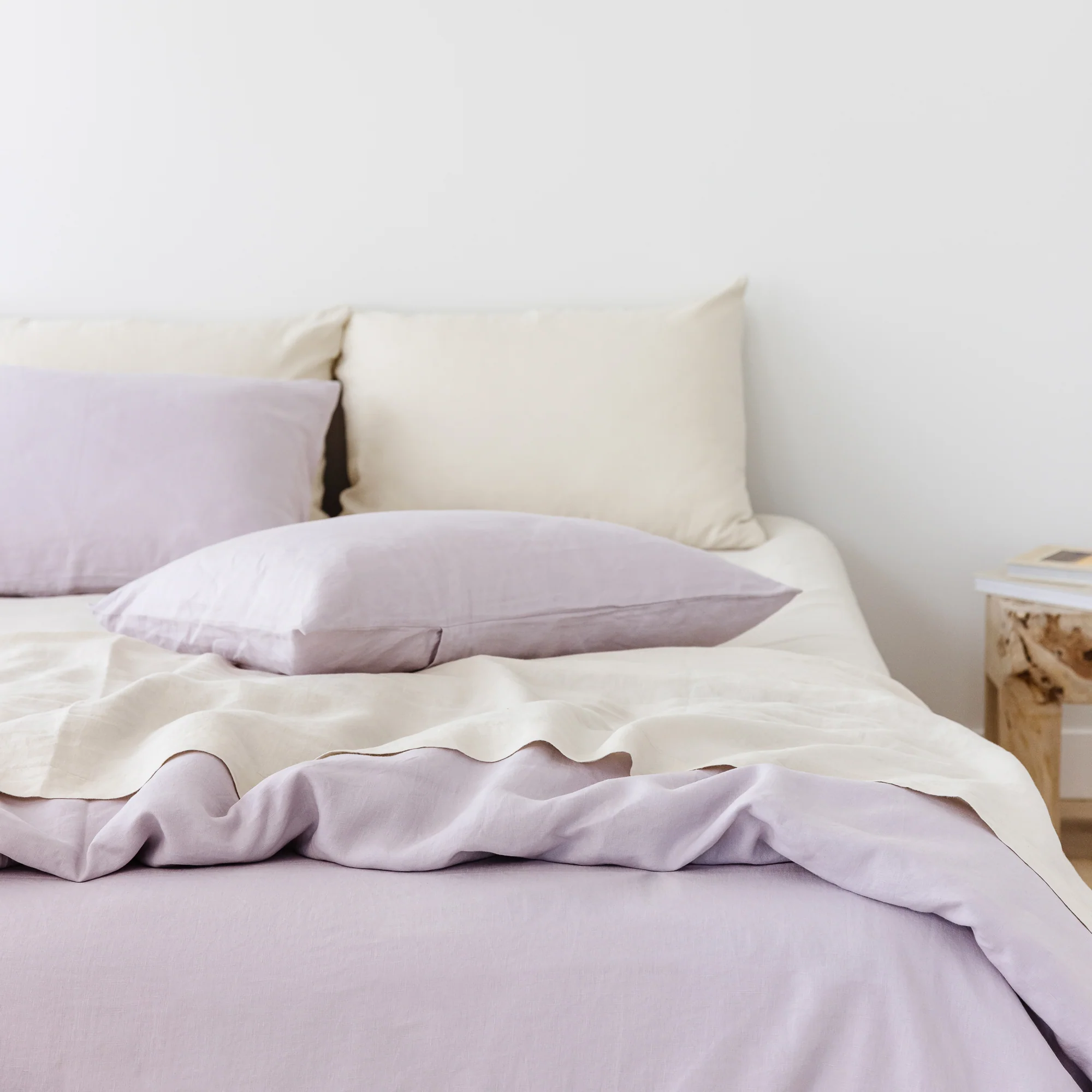 Lilac Purple Linen Duvet - Image 6