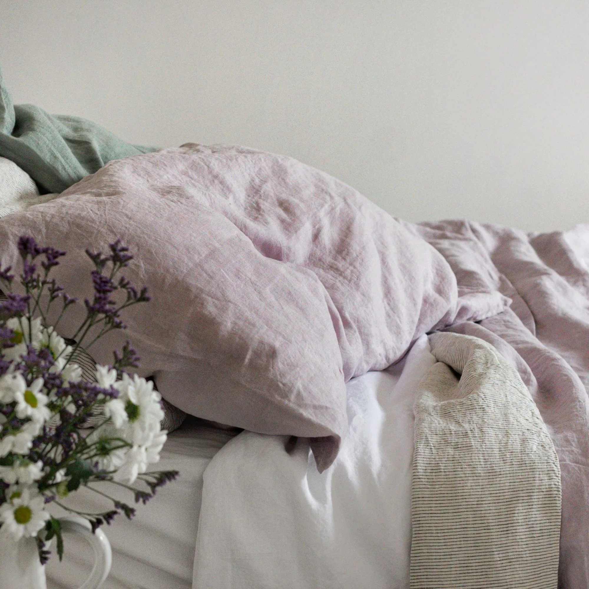 Lilac Purple Linen Pillowcases - Image 12