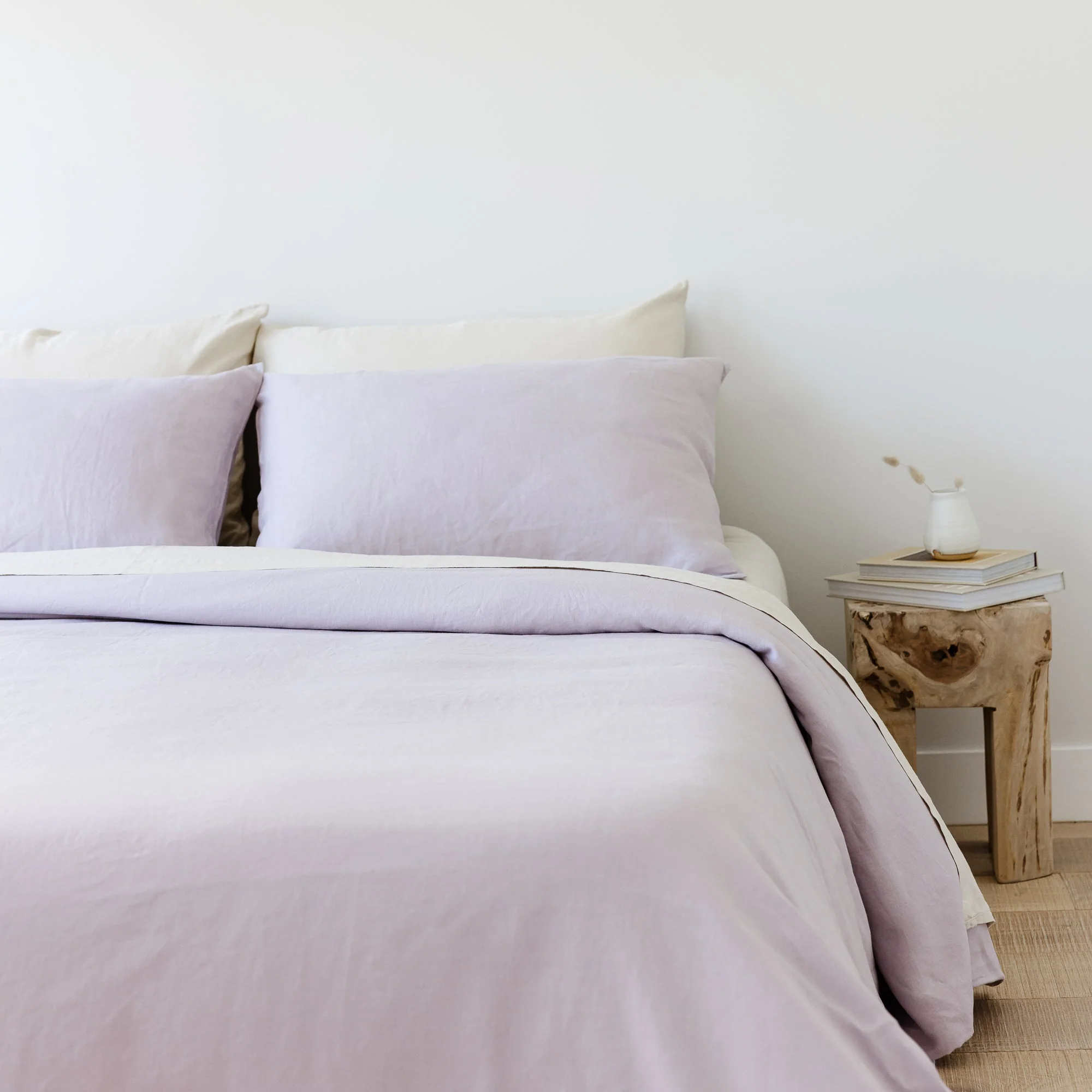 Lilac Purple Linen Pillowcases - Image 4