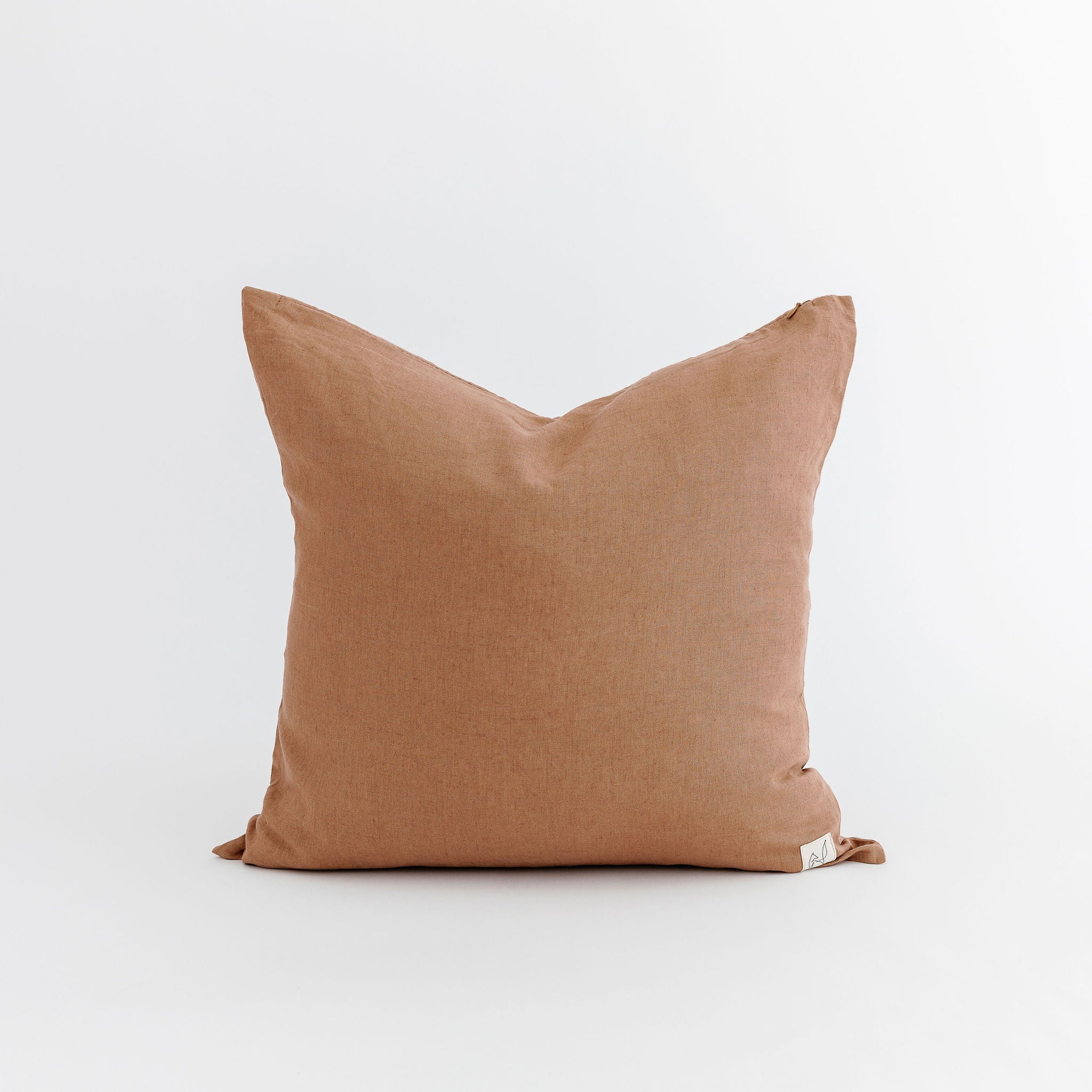 Malt Brown Linen Cushion Cover