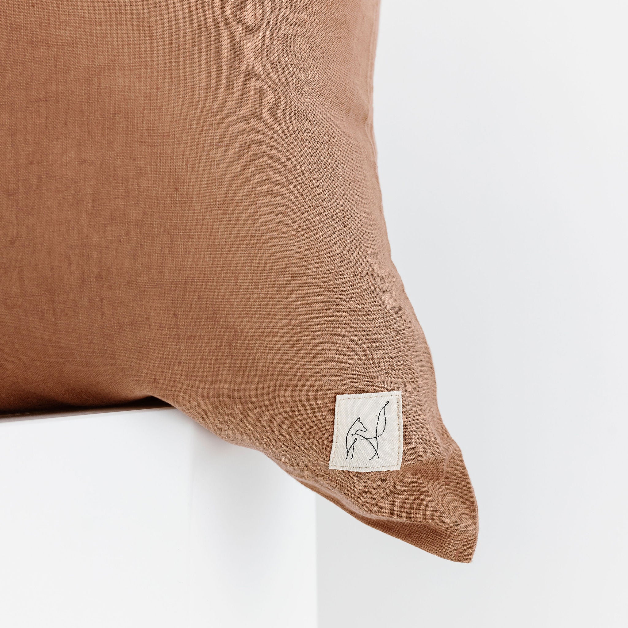 Malt Brown Linen Cushion Cover - Image 2