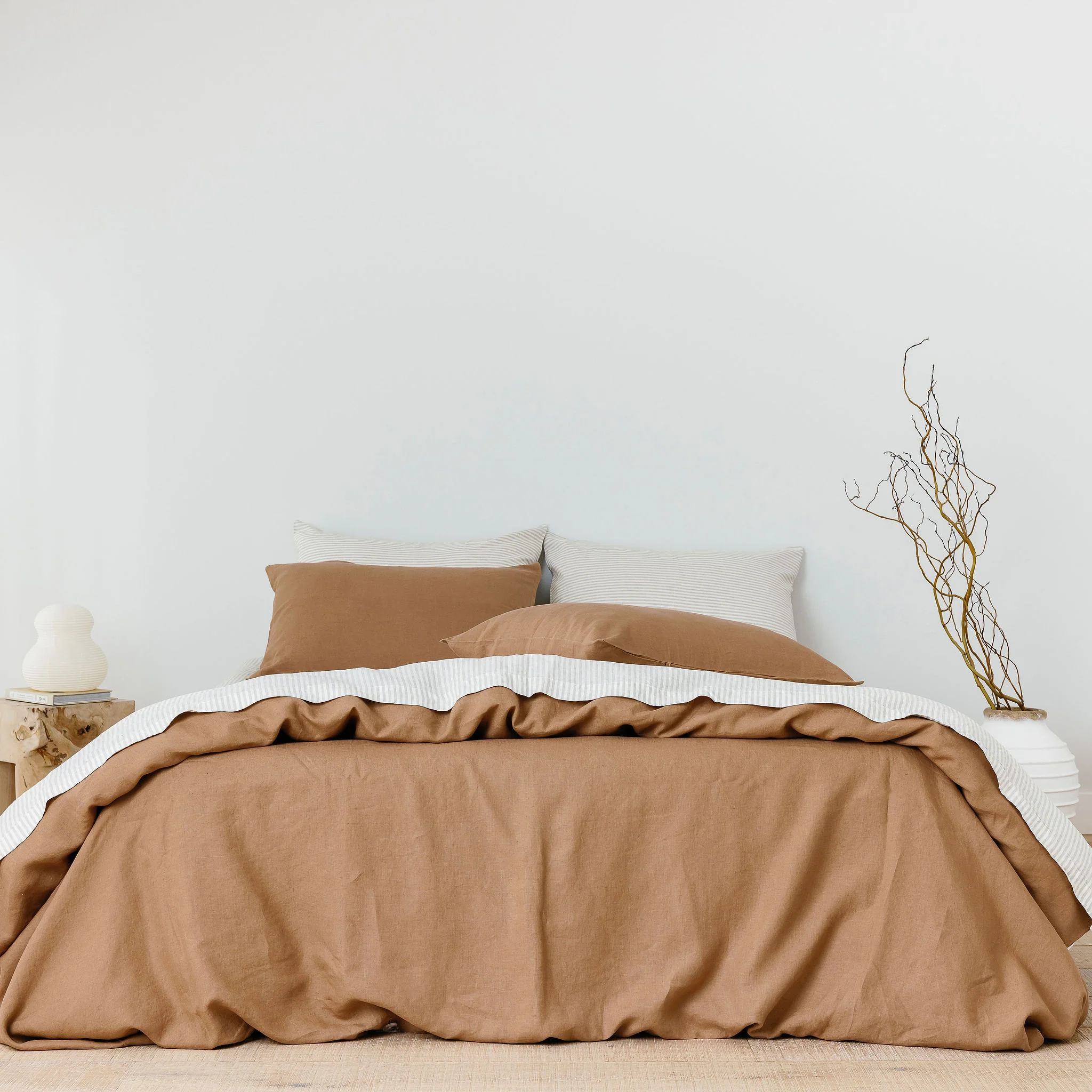 Malt Brown Linen Duvet - Image 2