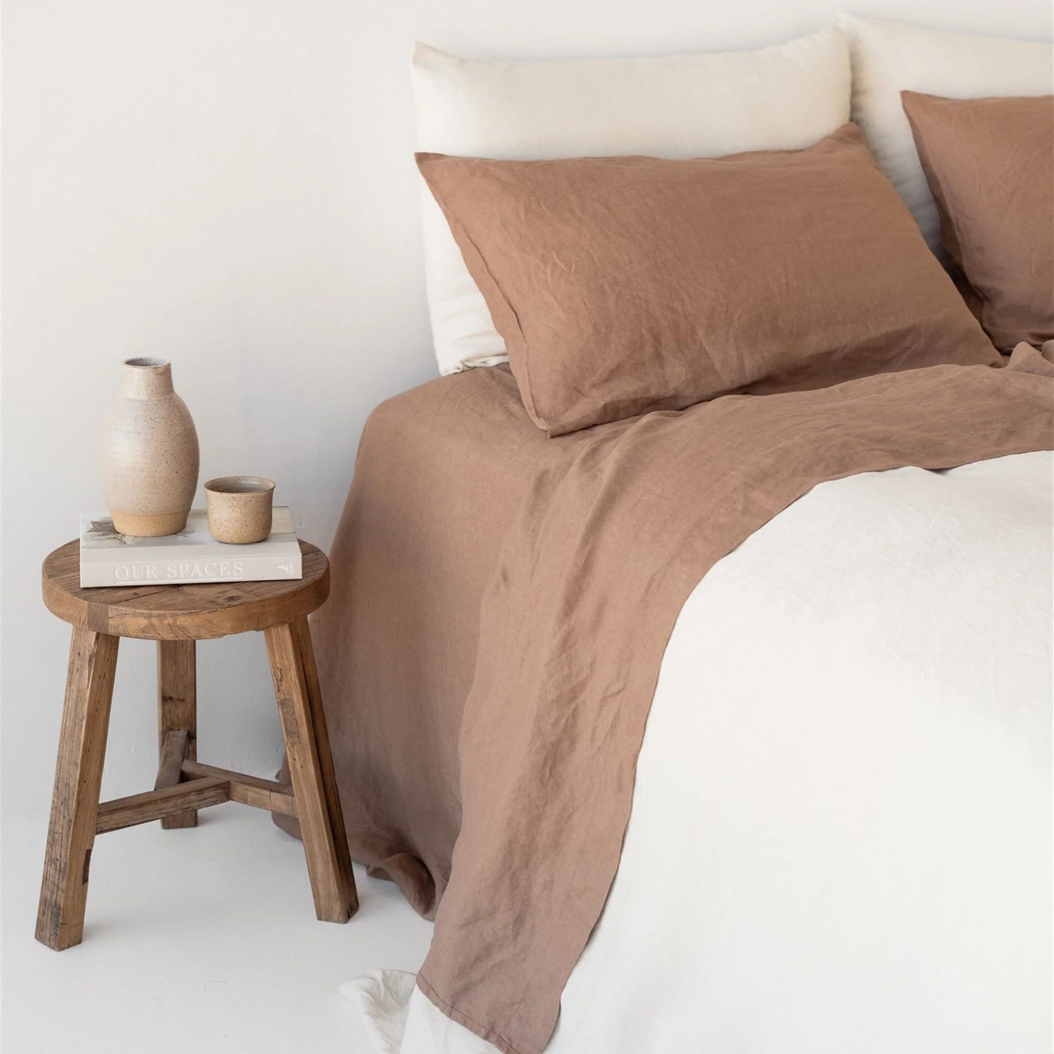 Malt Brown Linen Fitted Sheet - Image 4