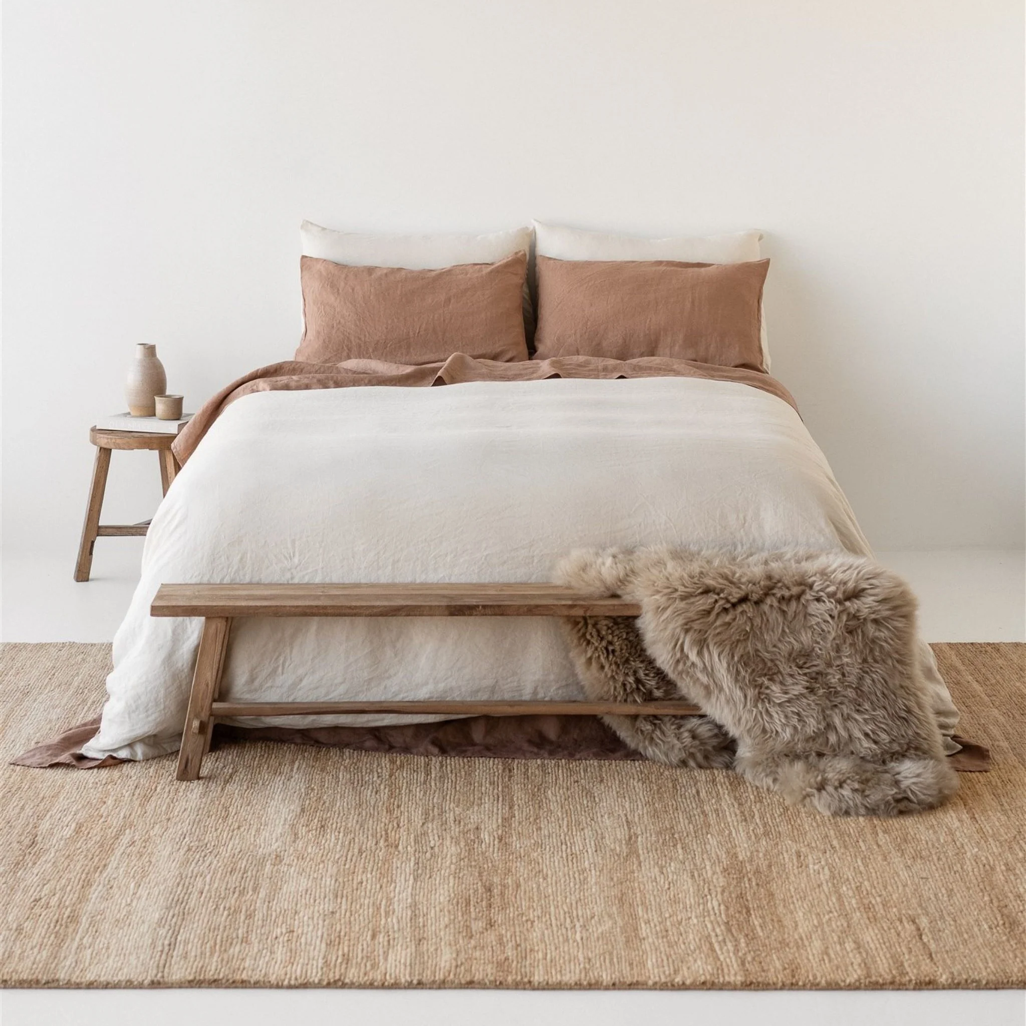 Malt Brown Linen Fitted Sheet - Image 7