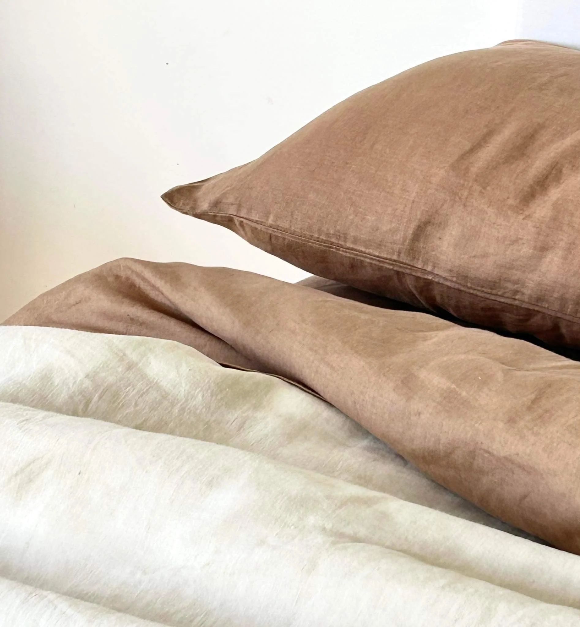 Malt Brown Linen Flat Sheet - Image 2
