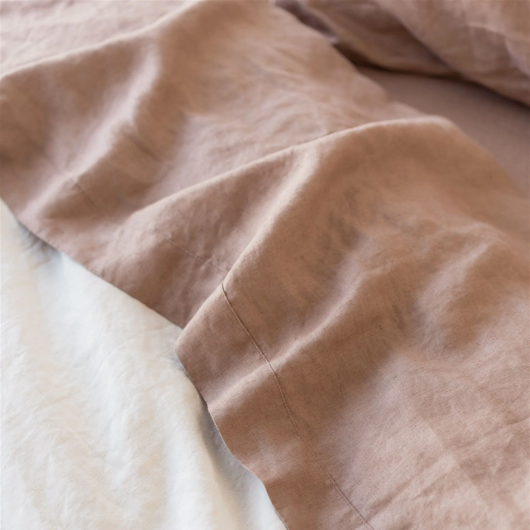 Malt Brown Linen Flat Sheet - Image 9