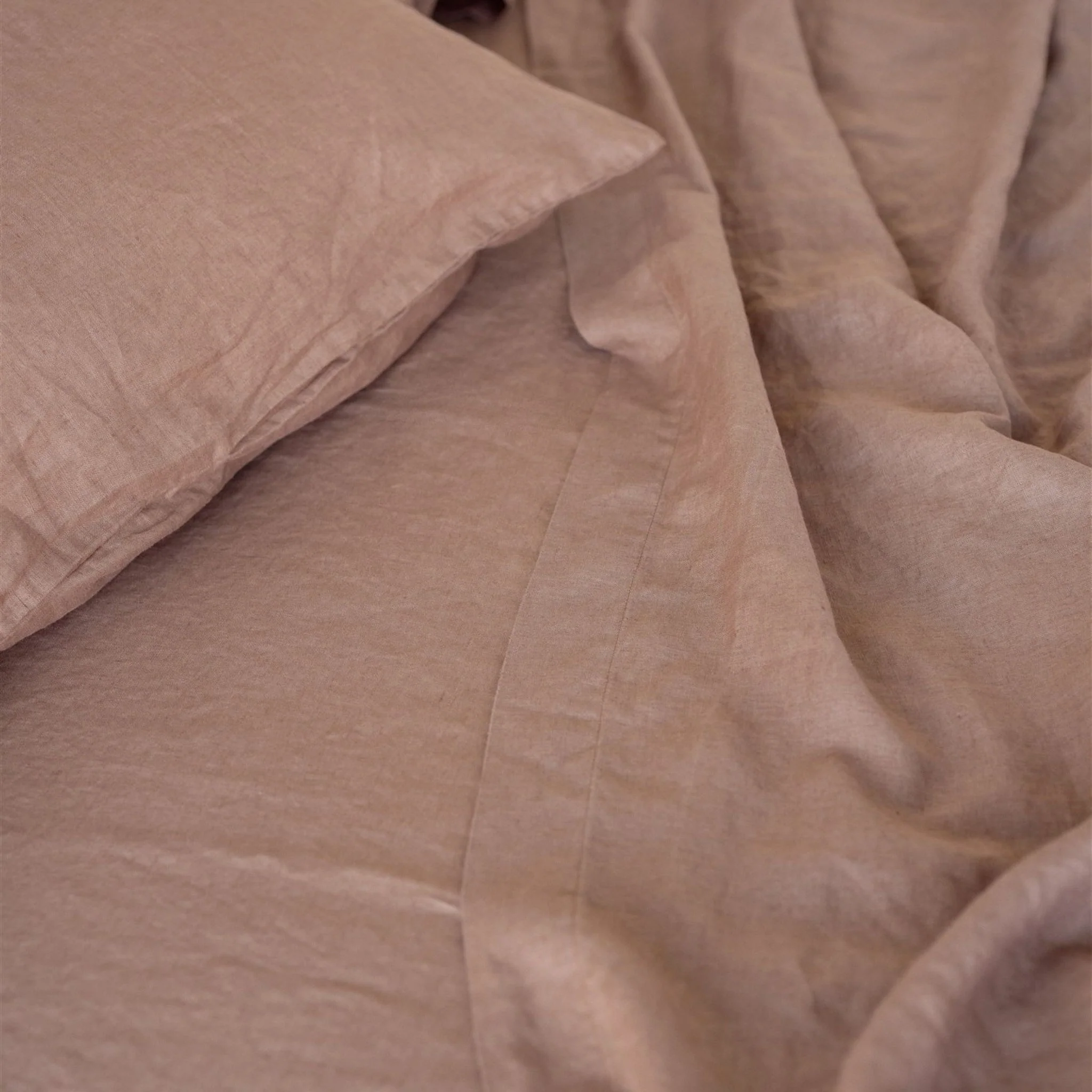 Malt Brown Linen Sheet Set - Image 3