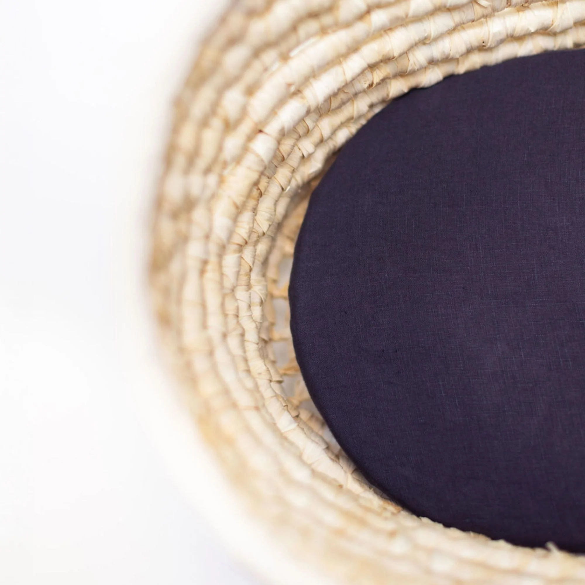Midnight Blue Linen Cot/Bassinet Sheet