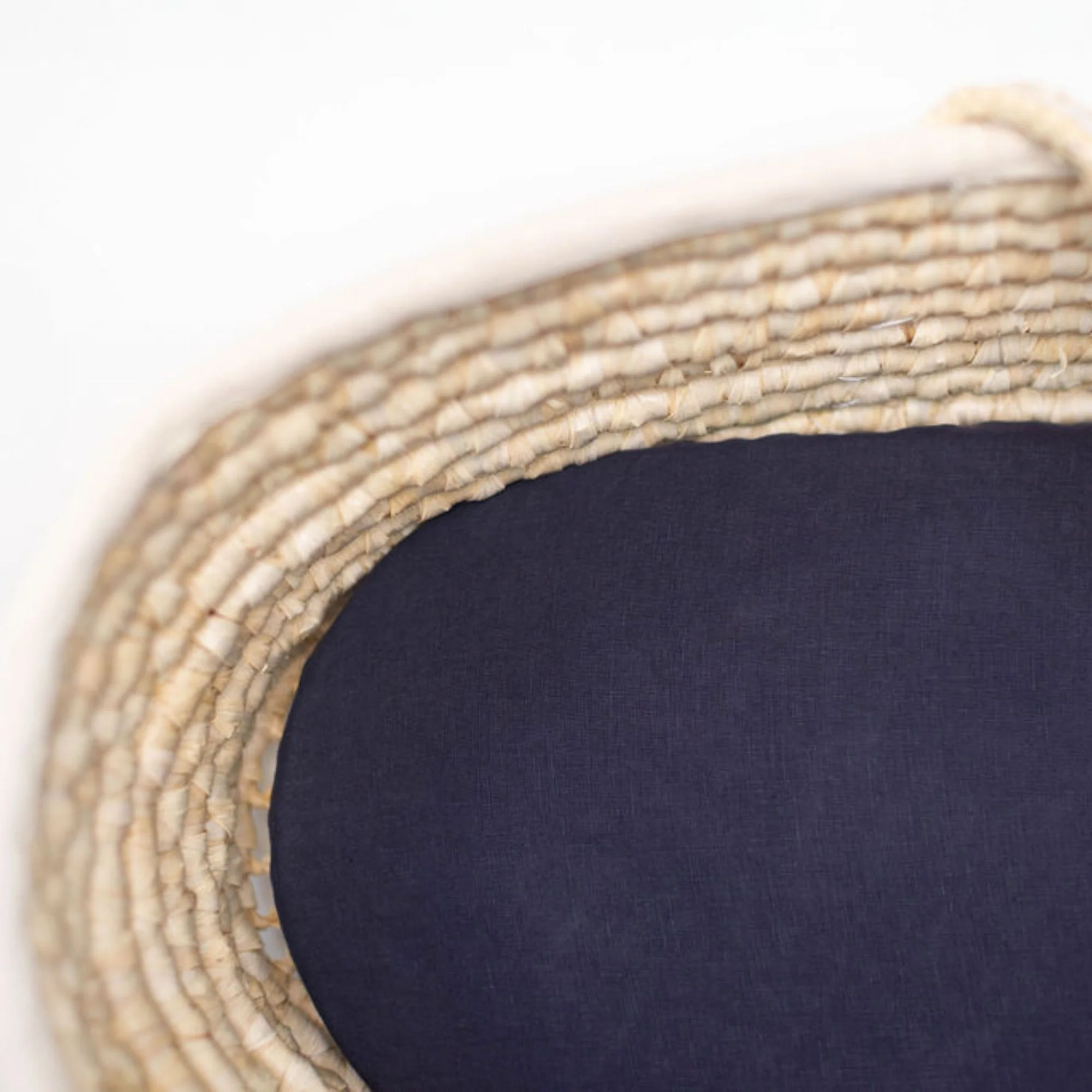 Midnight Blue Linen Cot/Bassinet Sheet - Image 2