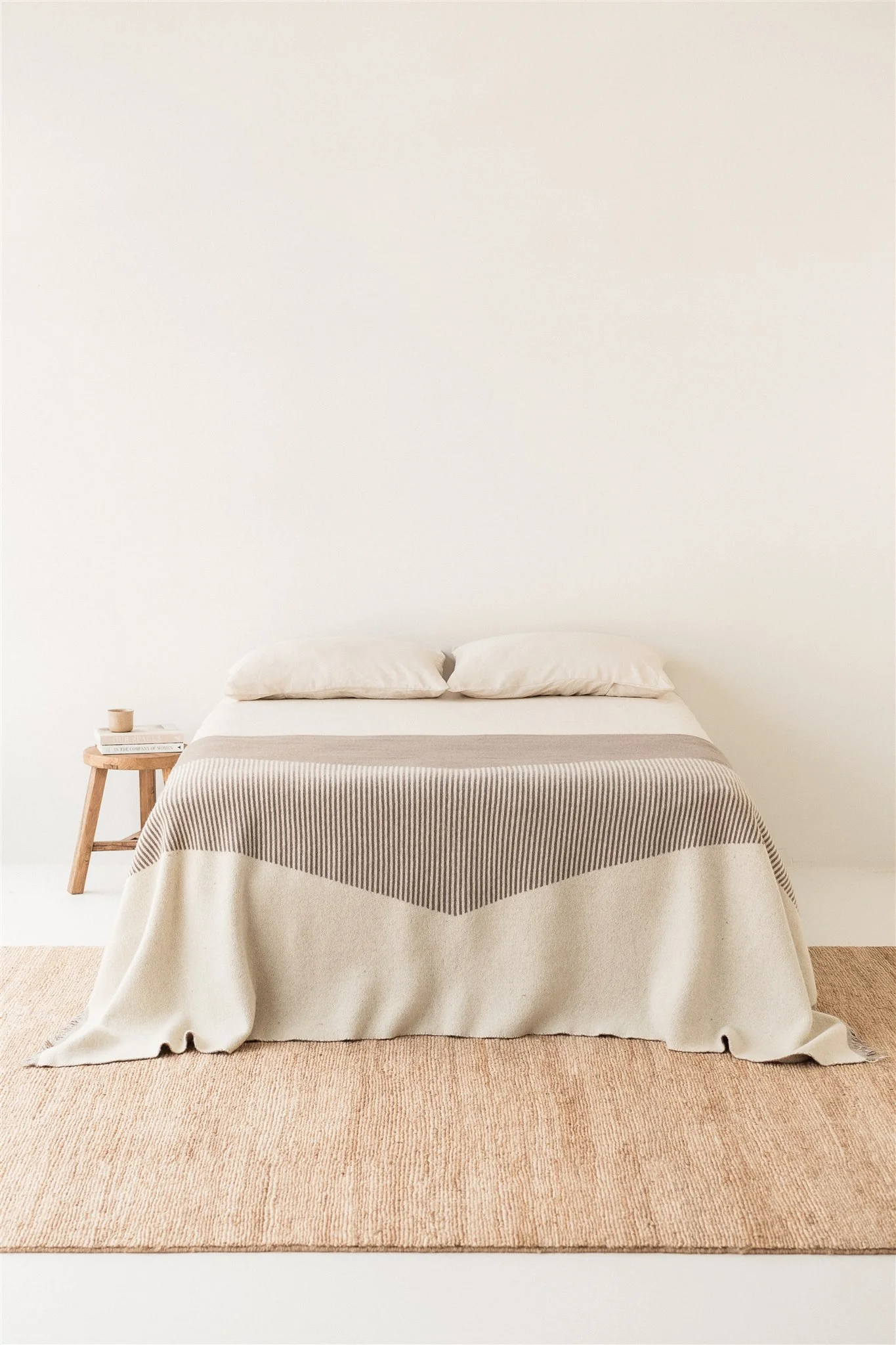 Mushroom Geometric Wool Throw Blanket - Image 2