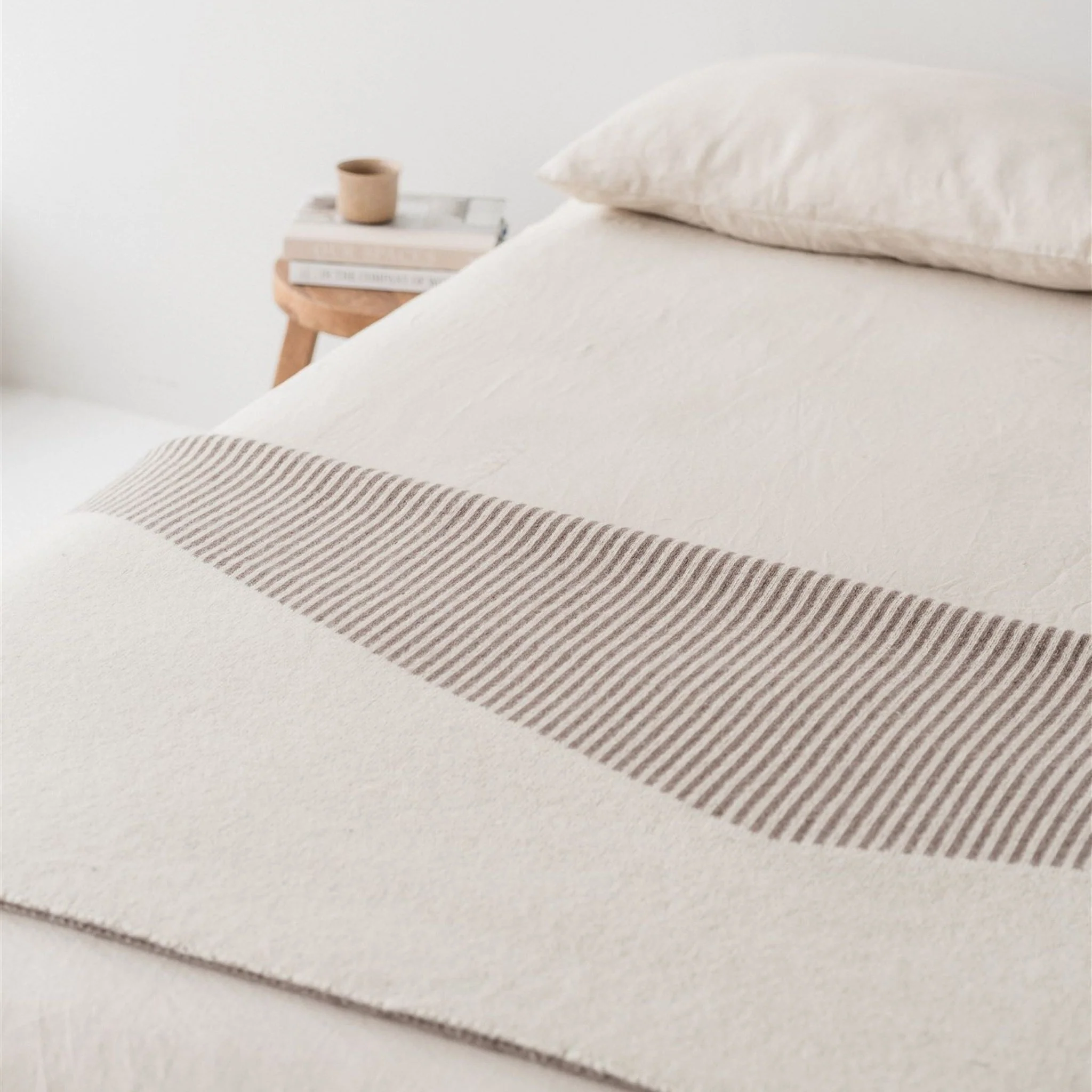 Mushroom Geometric Wool Throw Blanket - Image 4