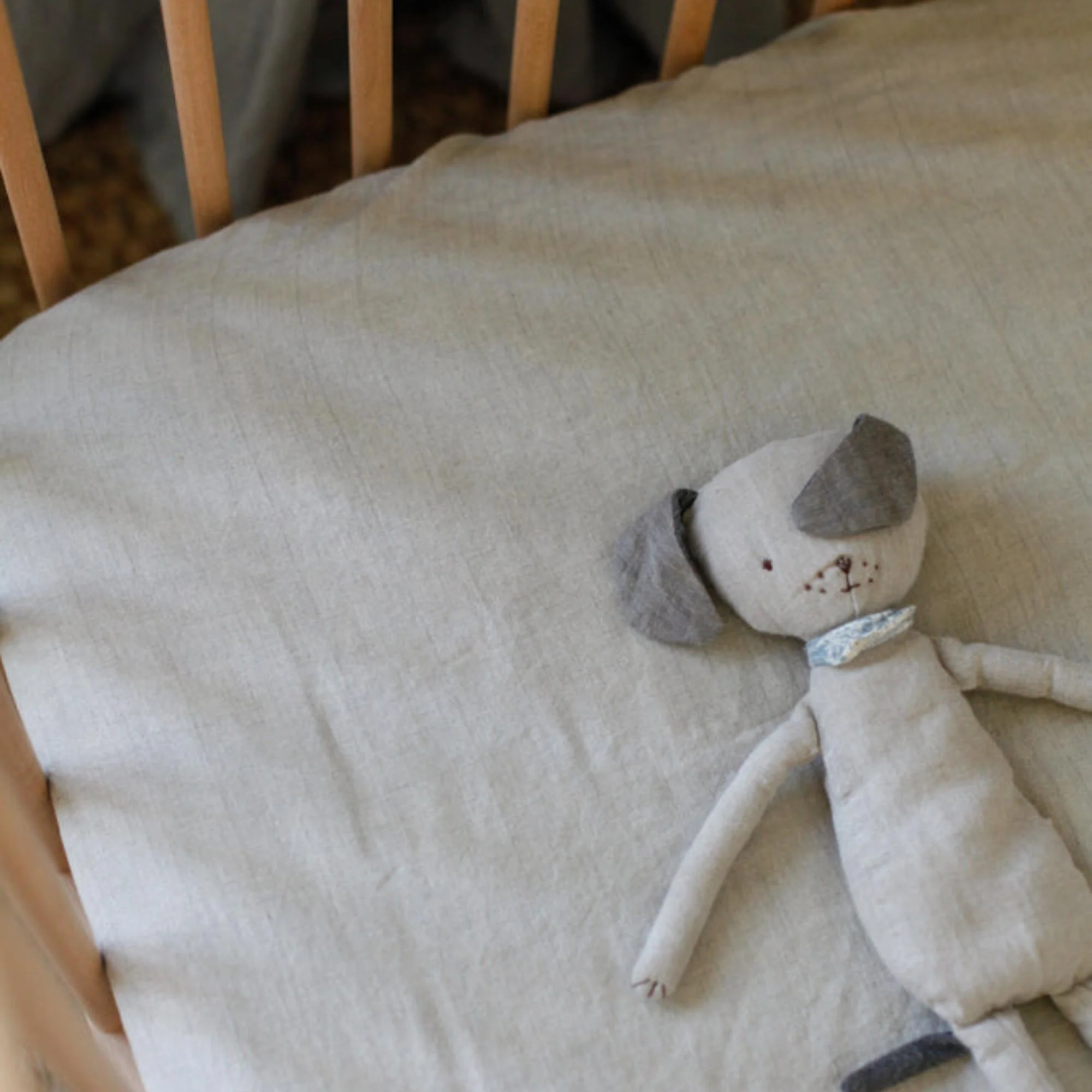 Natural Linen Cot Duvet - Image 3