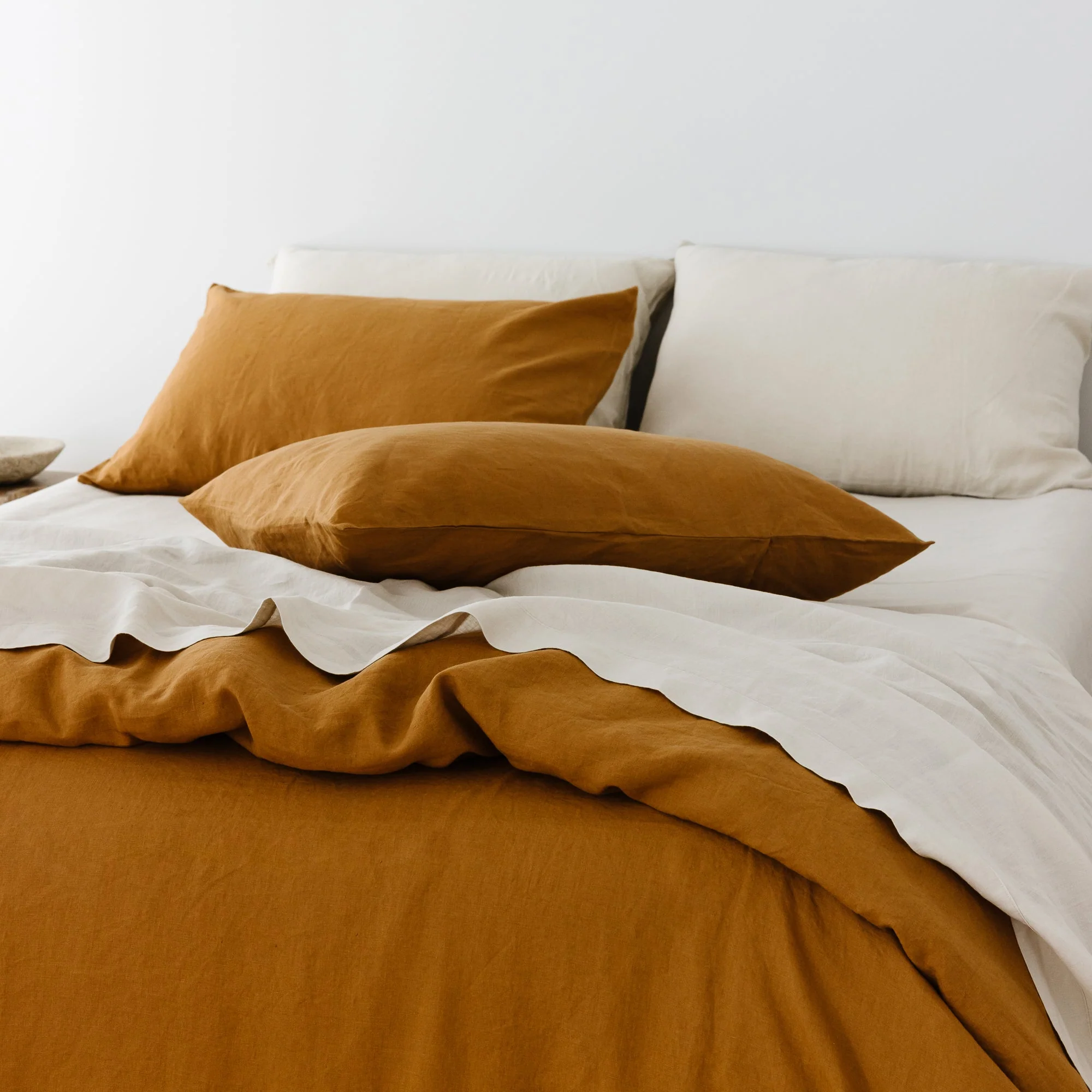 Oat Linen Flat Sheet - Image 3