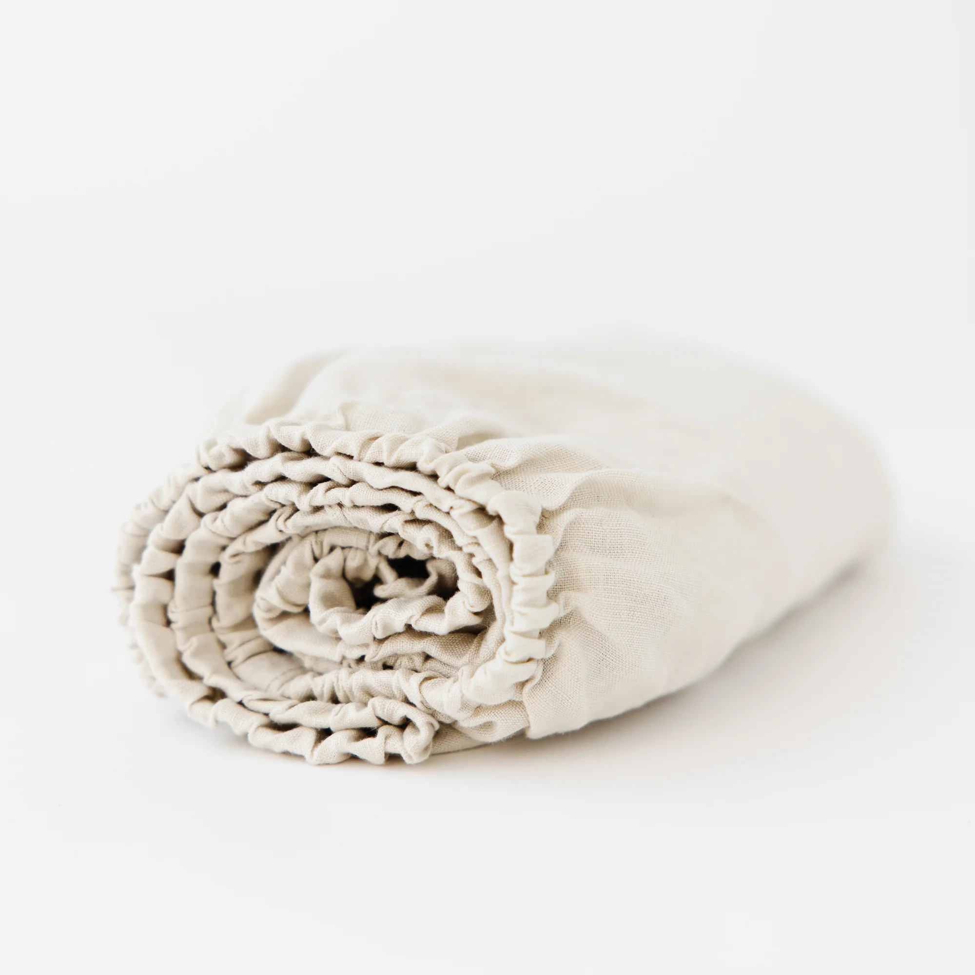 Oat Linen Cot/Bassinet Sheet - Image 5